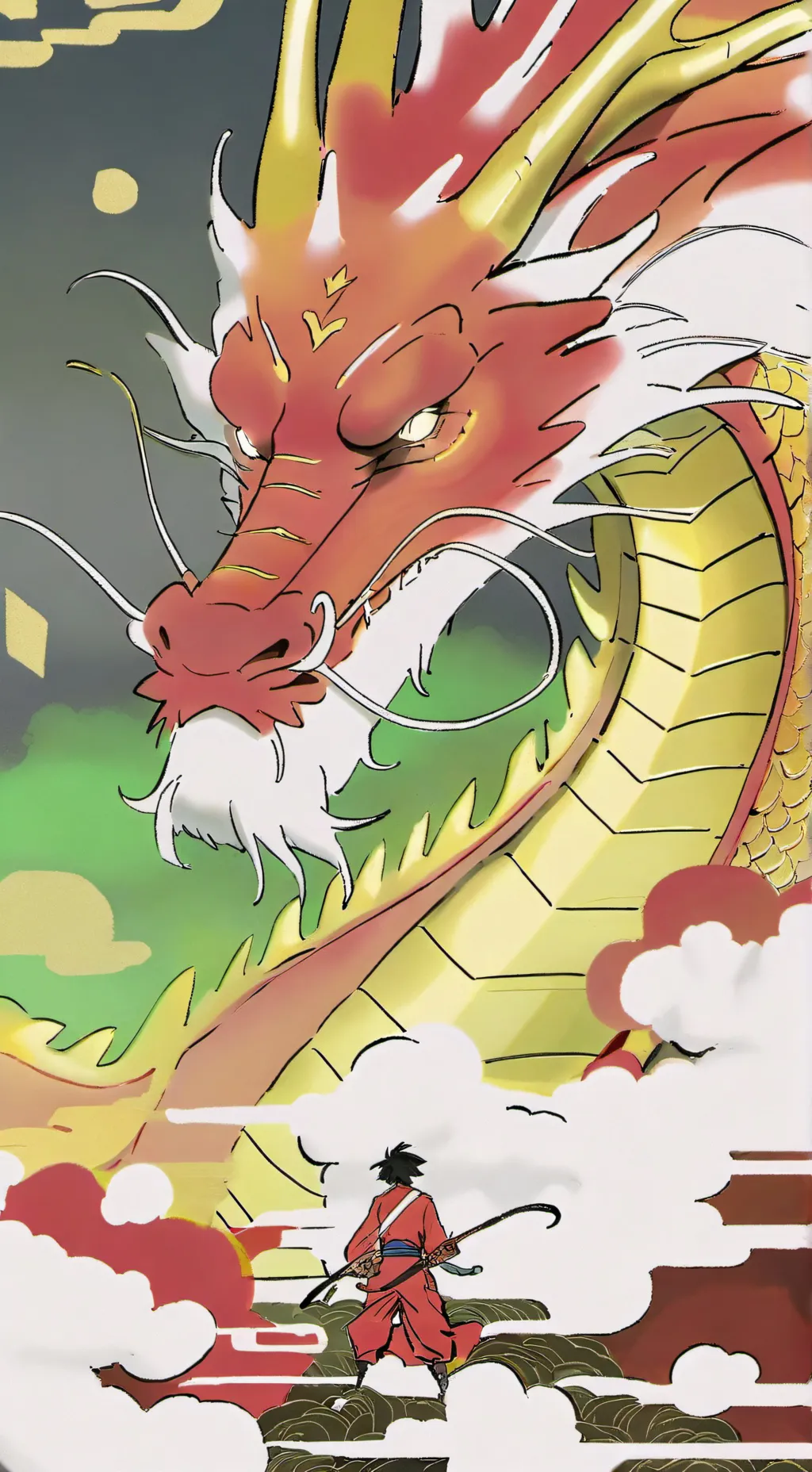 ai character: LUCKY DRAGON☆ background