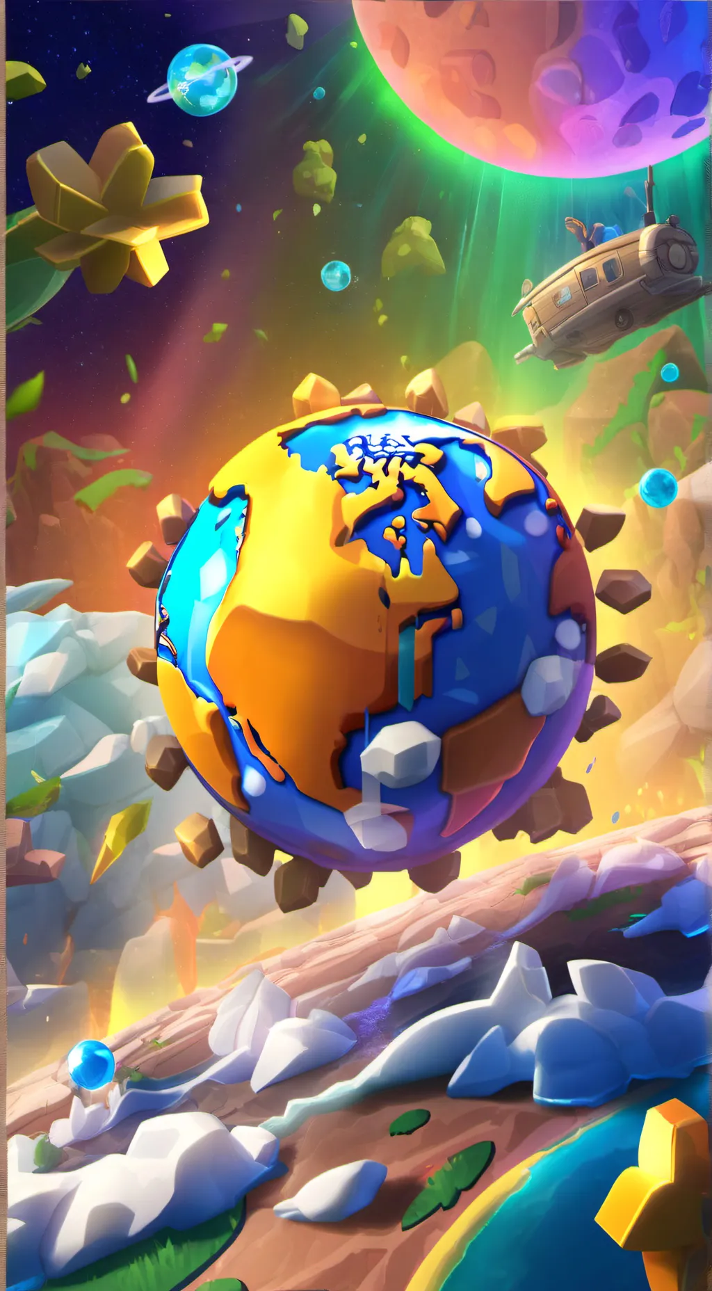 ai character: Planets background