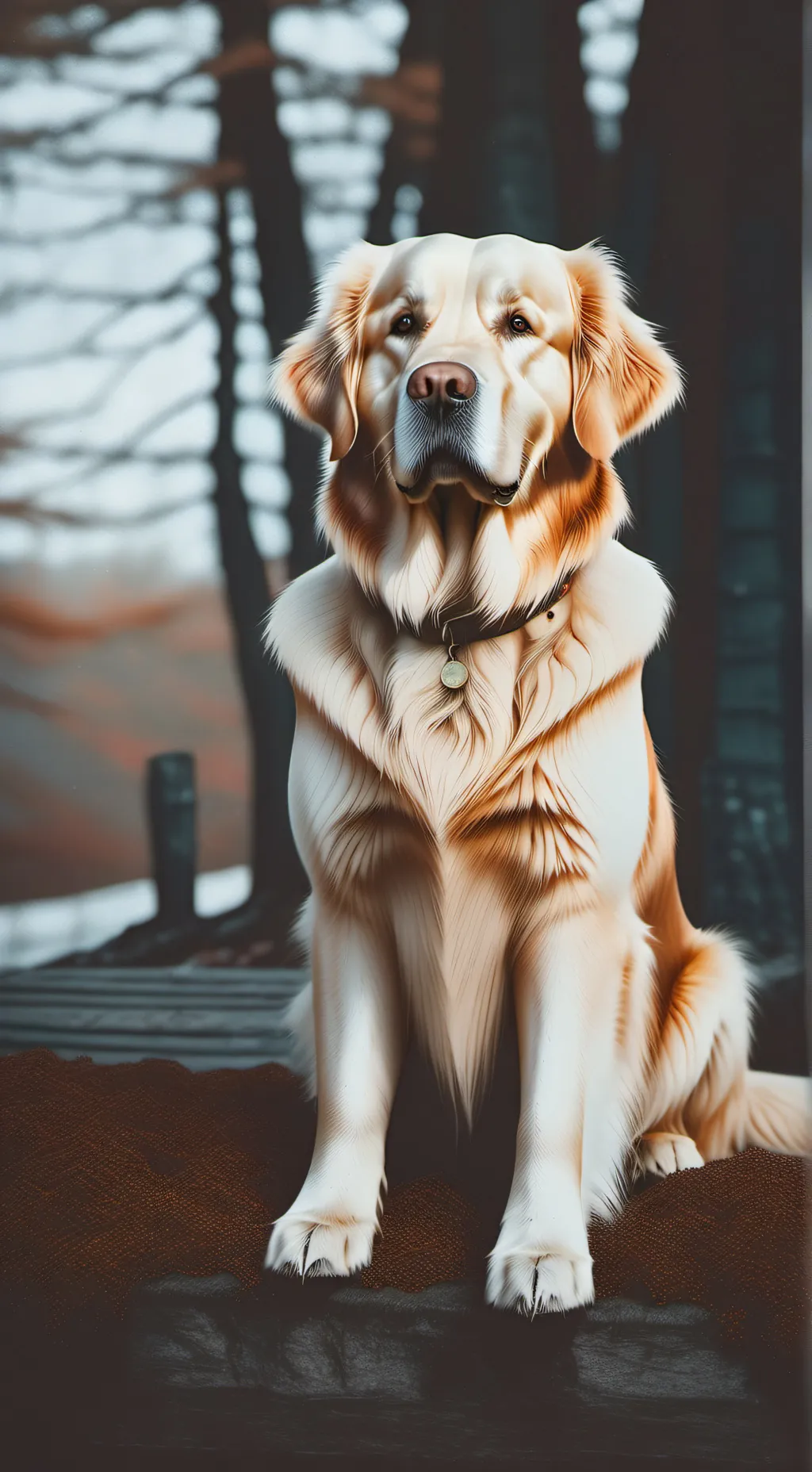 ai character: ~Golden Retriver~ background