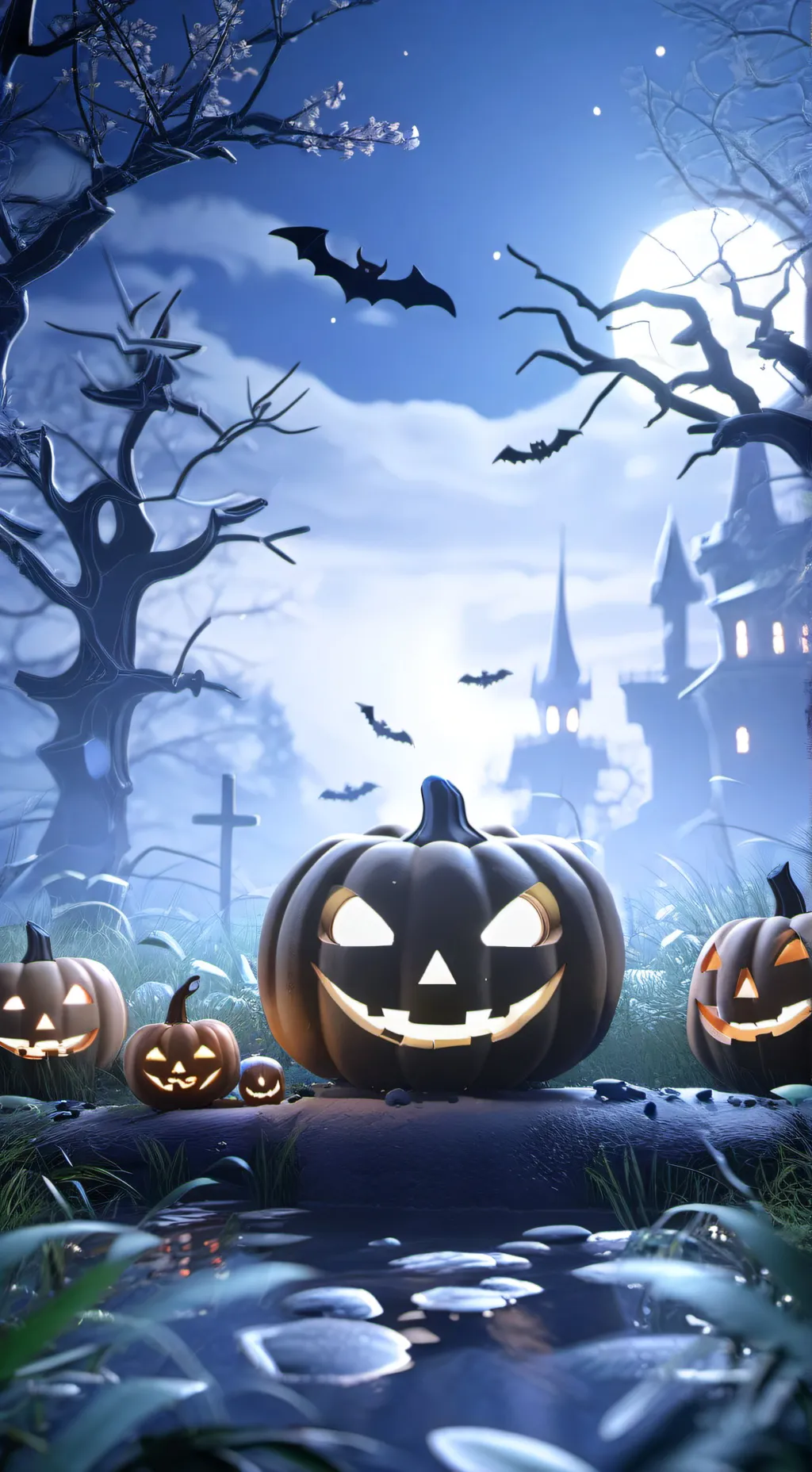 ai character: Halloween background