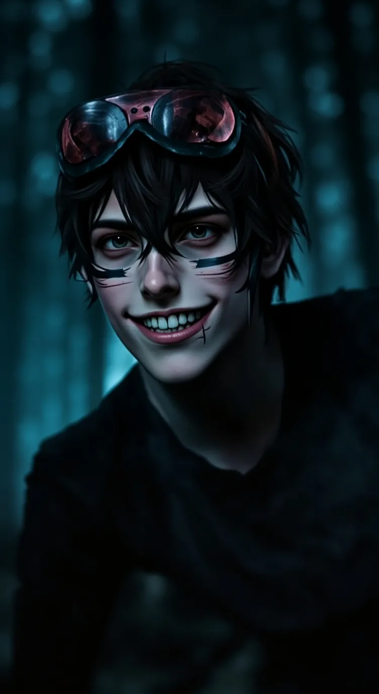 ai character: Ticci Toby  background