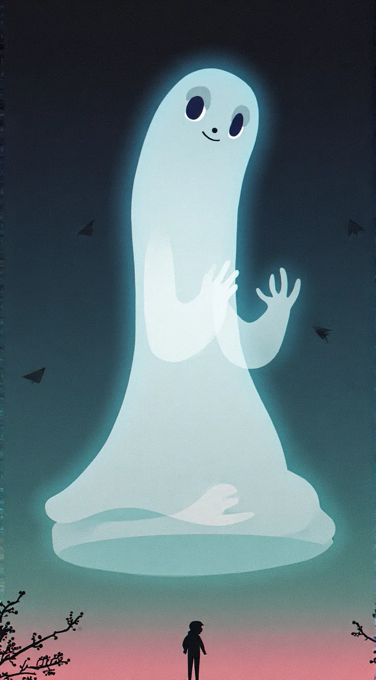 ai character: ghost background