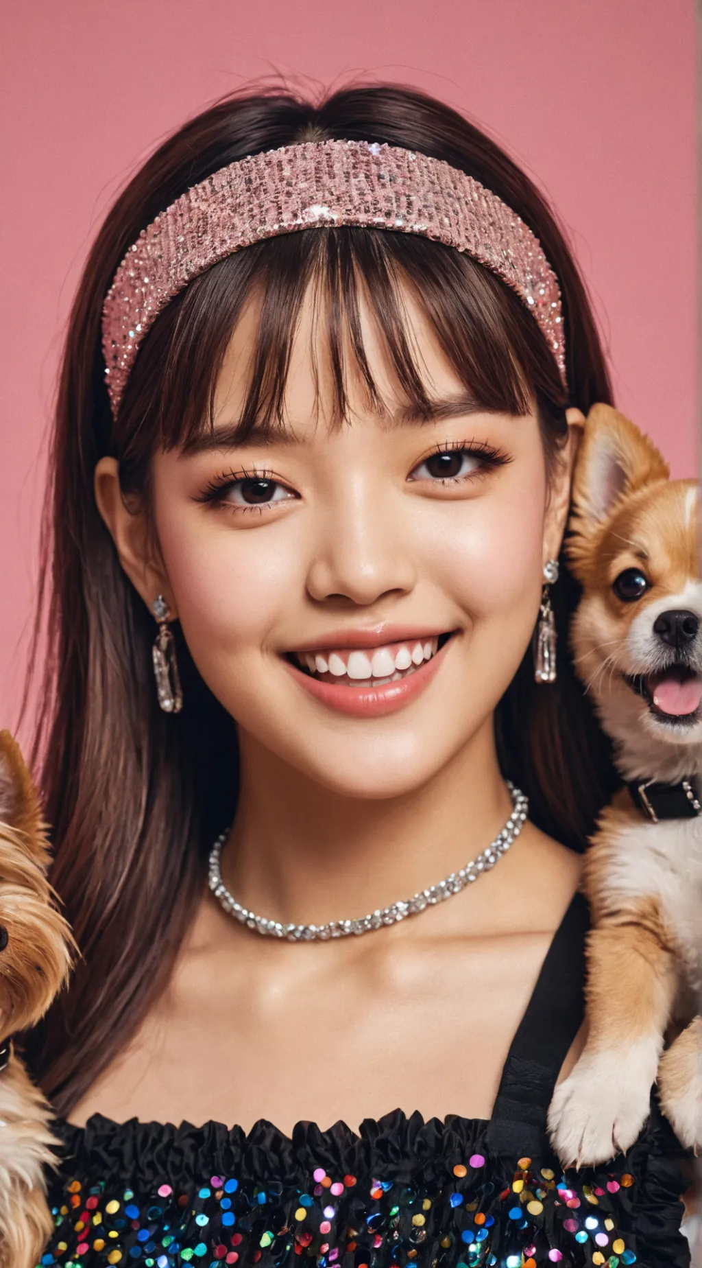 ai character: Lisa BLACKPINK background