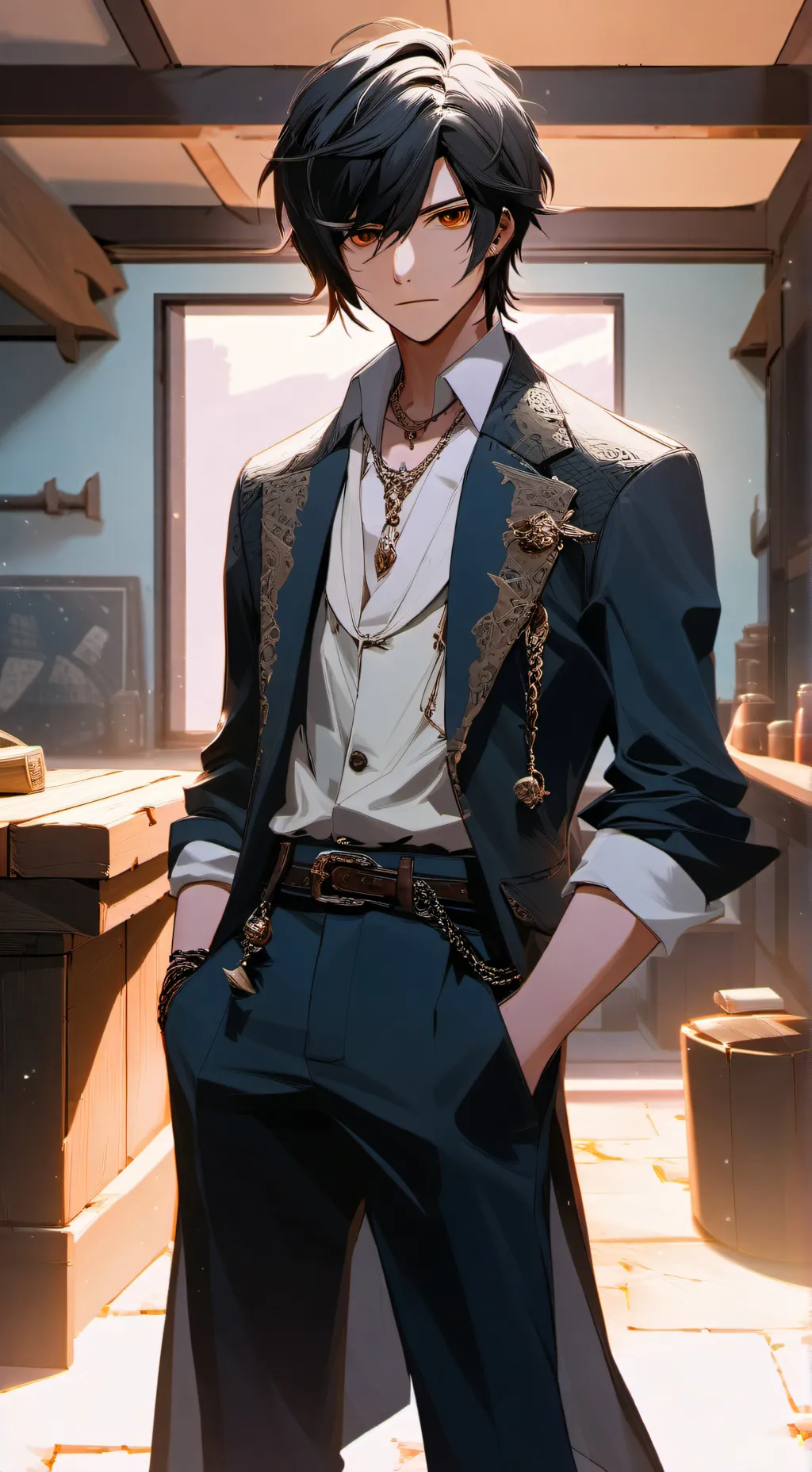 ai character: Leo background