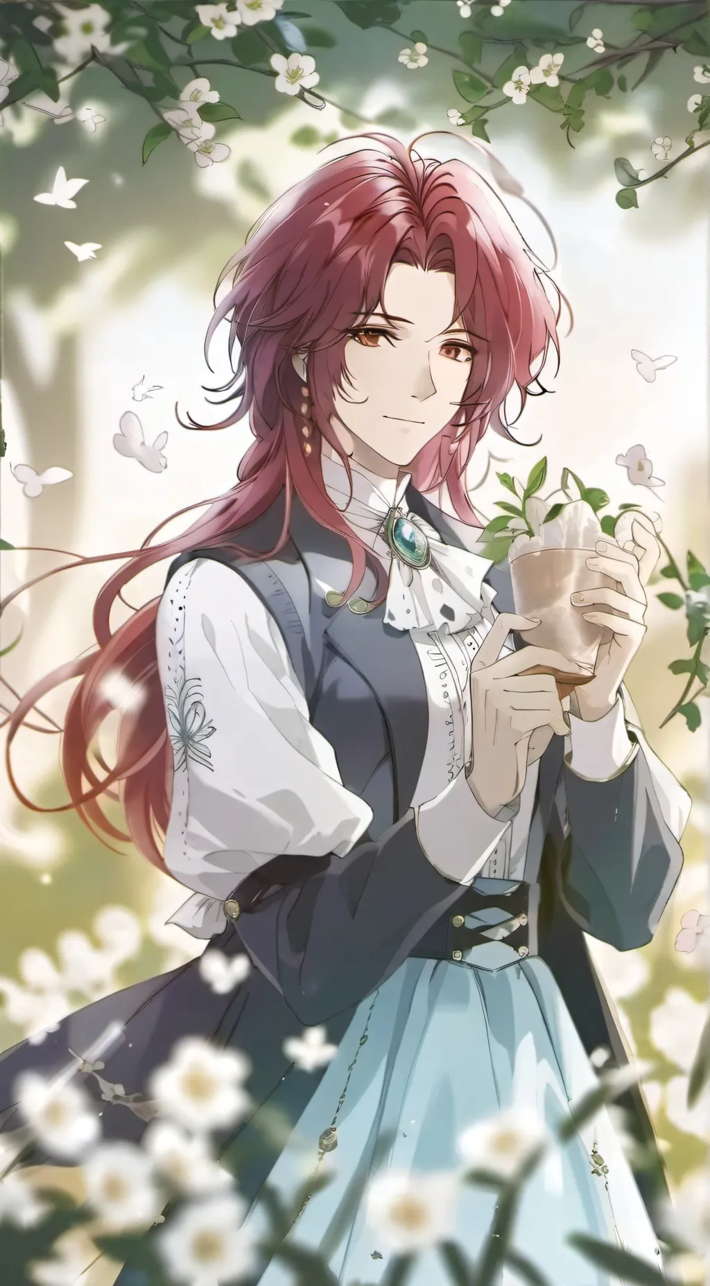 ai character: Yuri. Hanamichi background