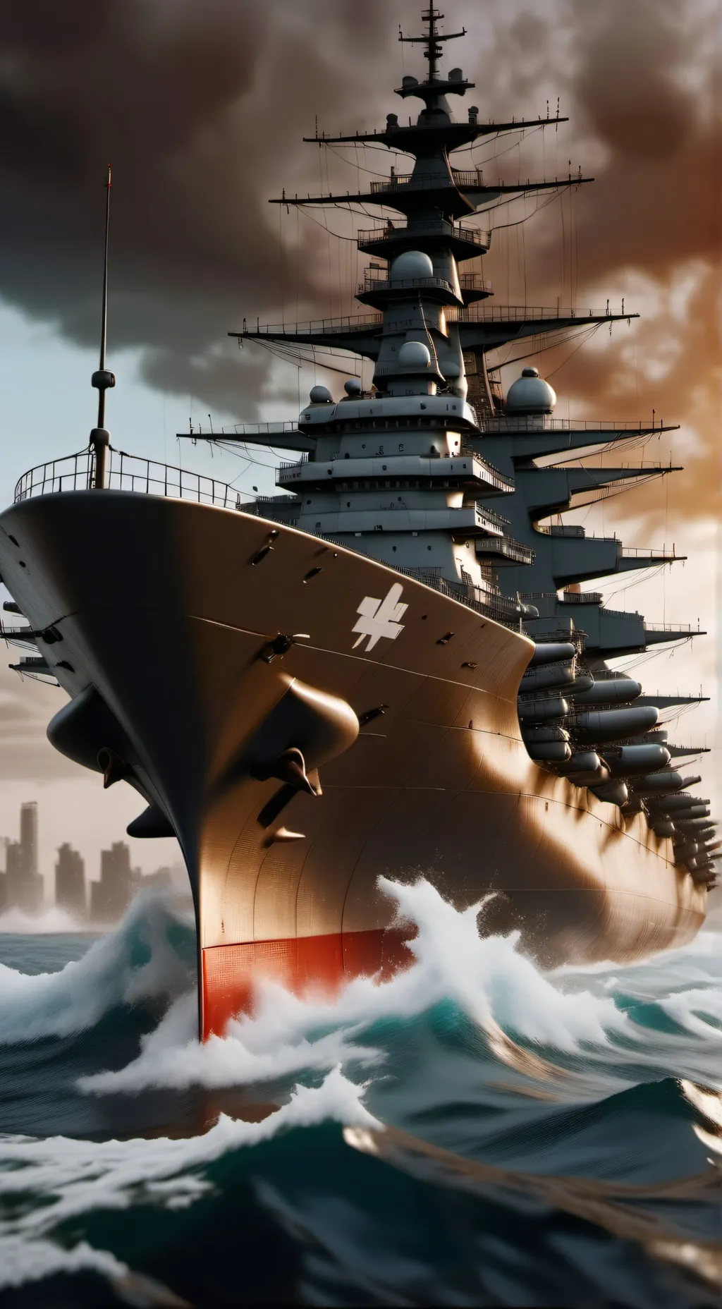 ai character: battle ships background