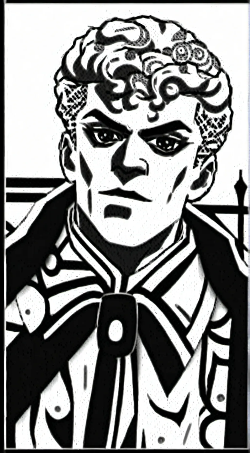 ai character: Giorno Giovanna  background