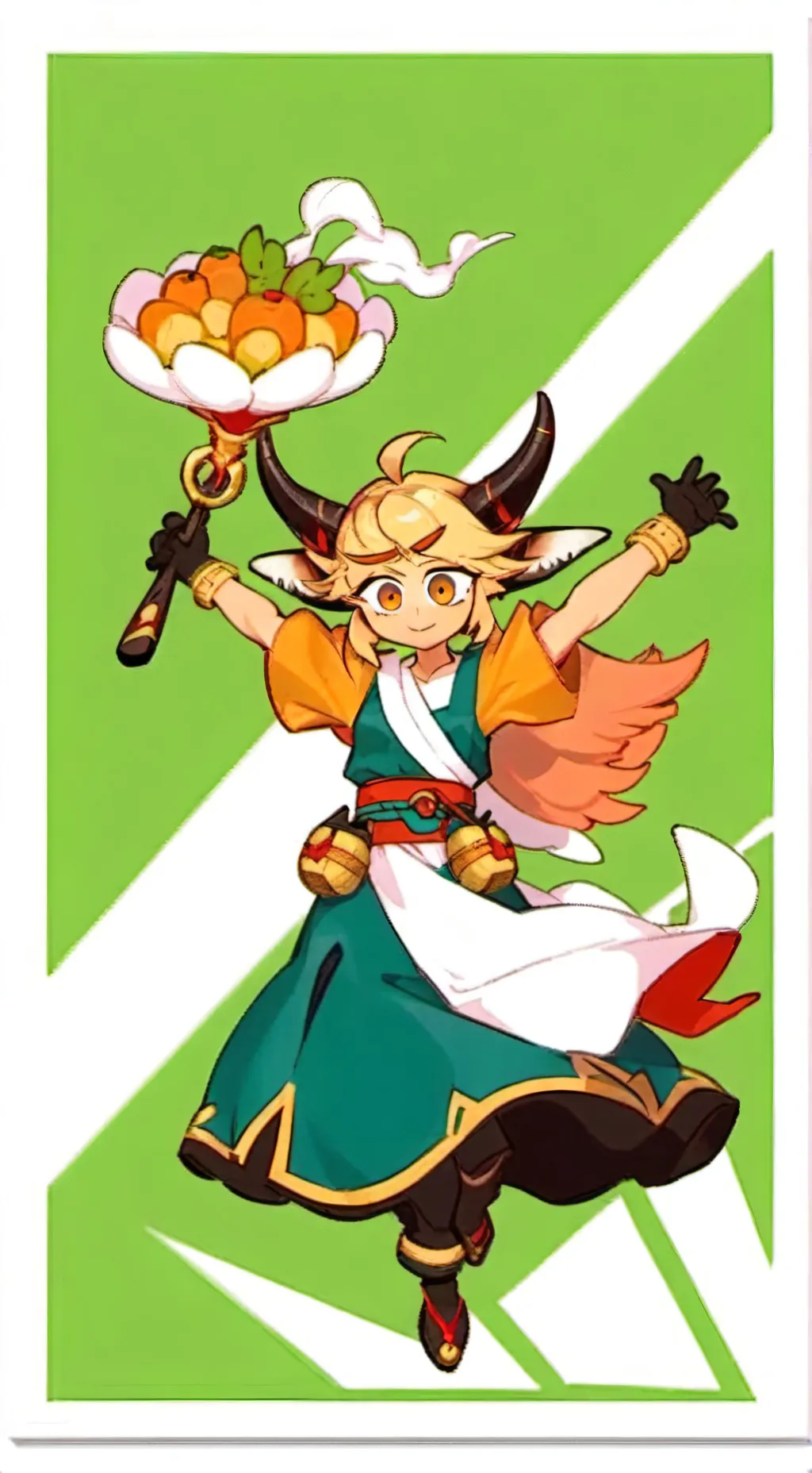 ai character: destello solar... background