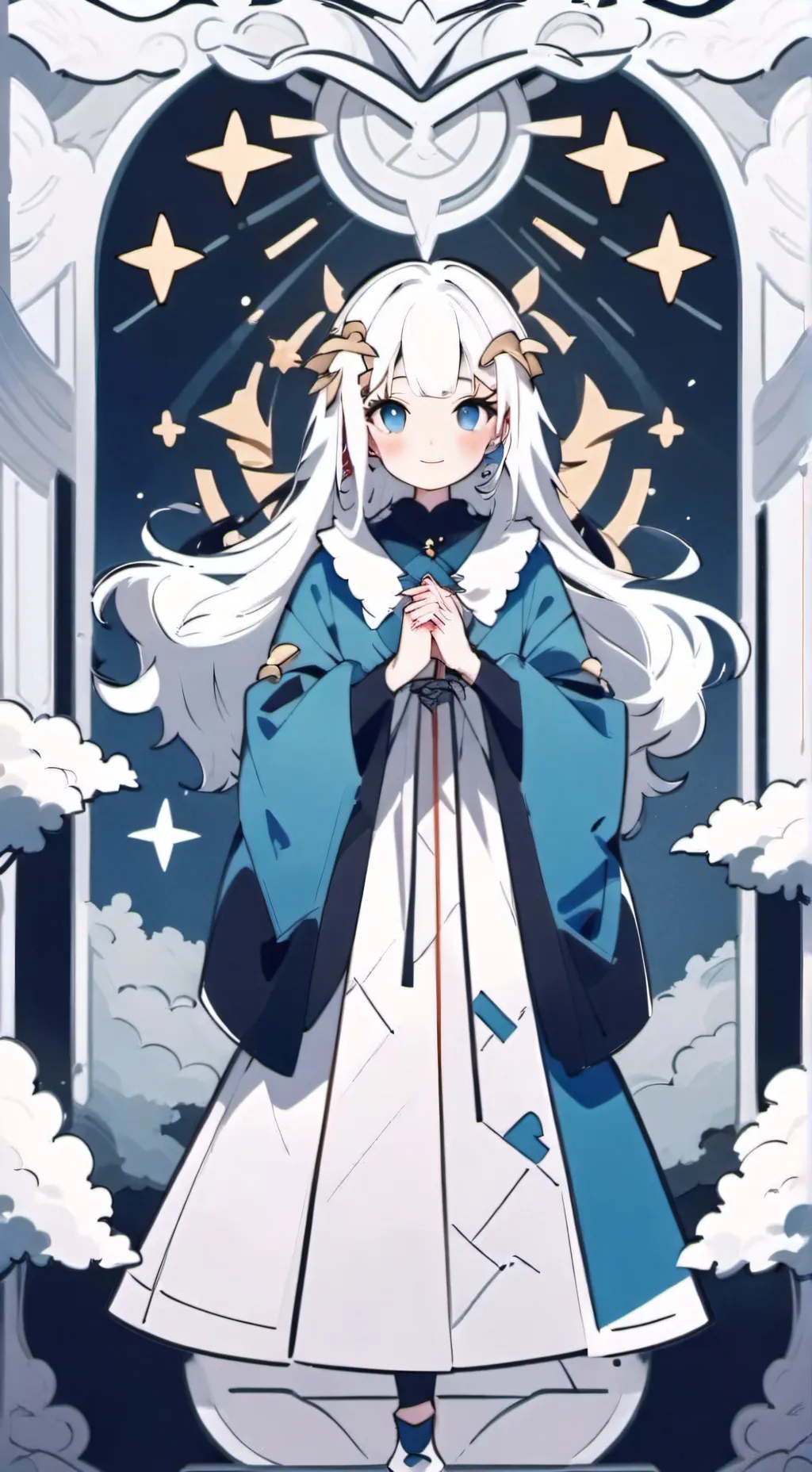 ai character: moon background