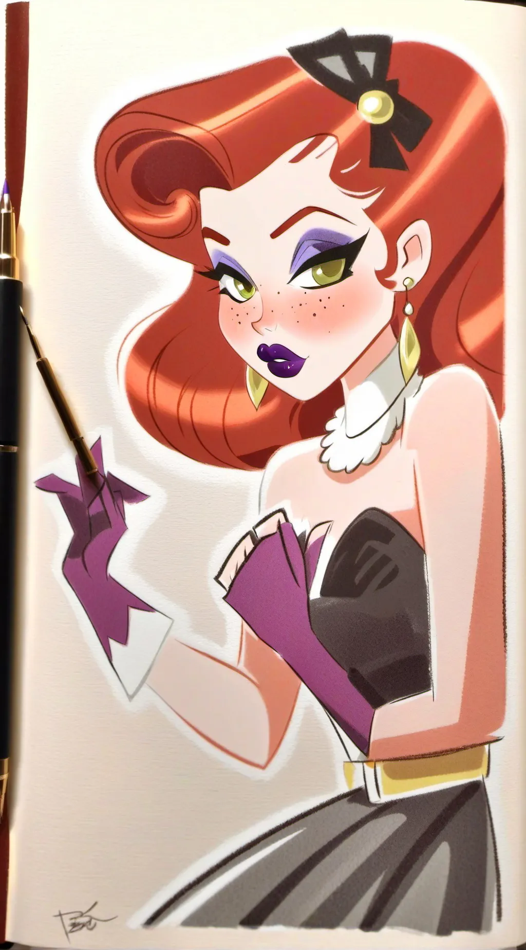 ai character: Ginger Ruby Watson background