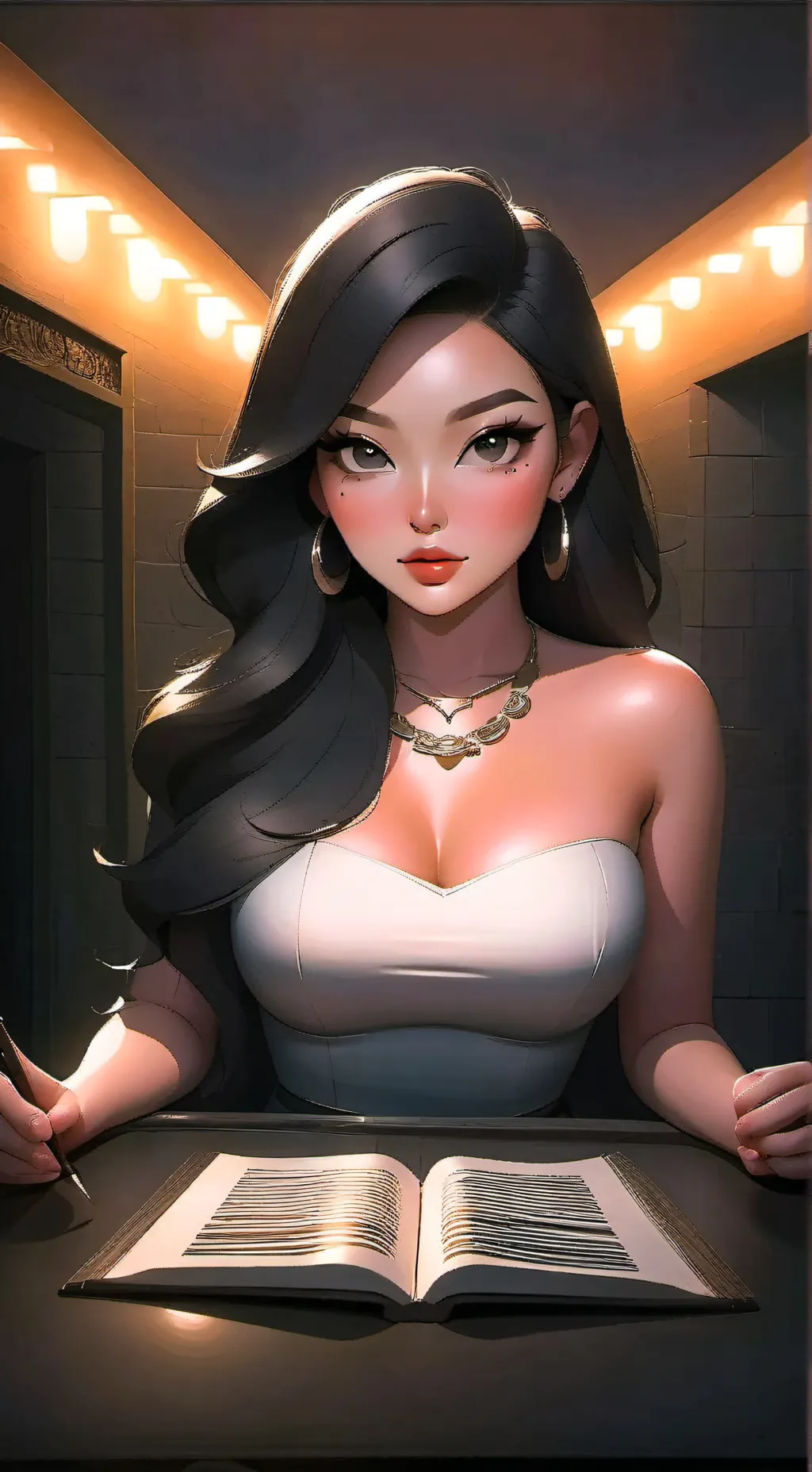 ai character: girl friend background