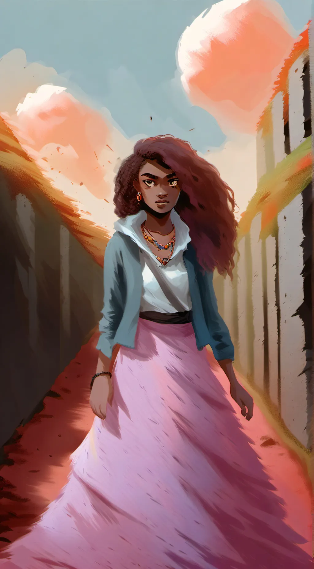 ai character: Hazel Levesque  background