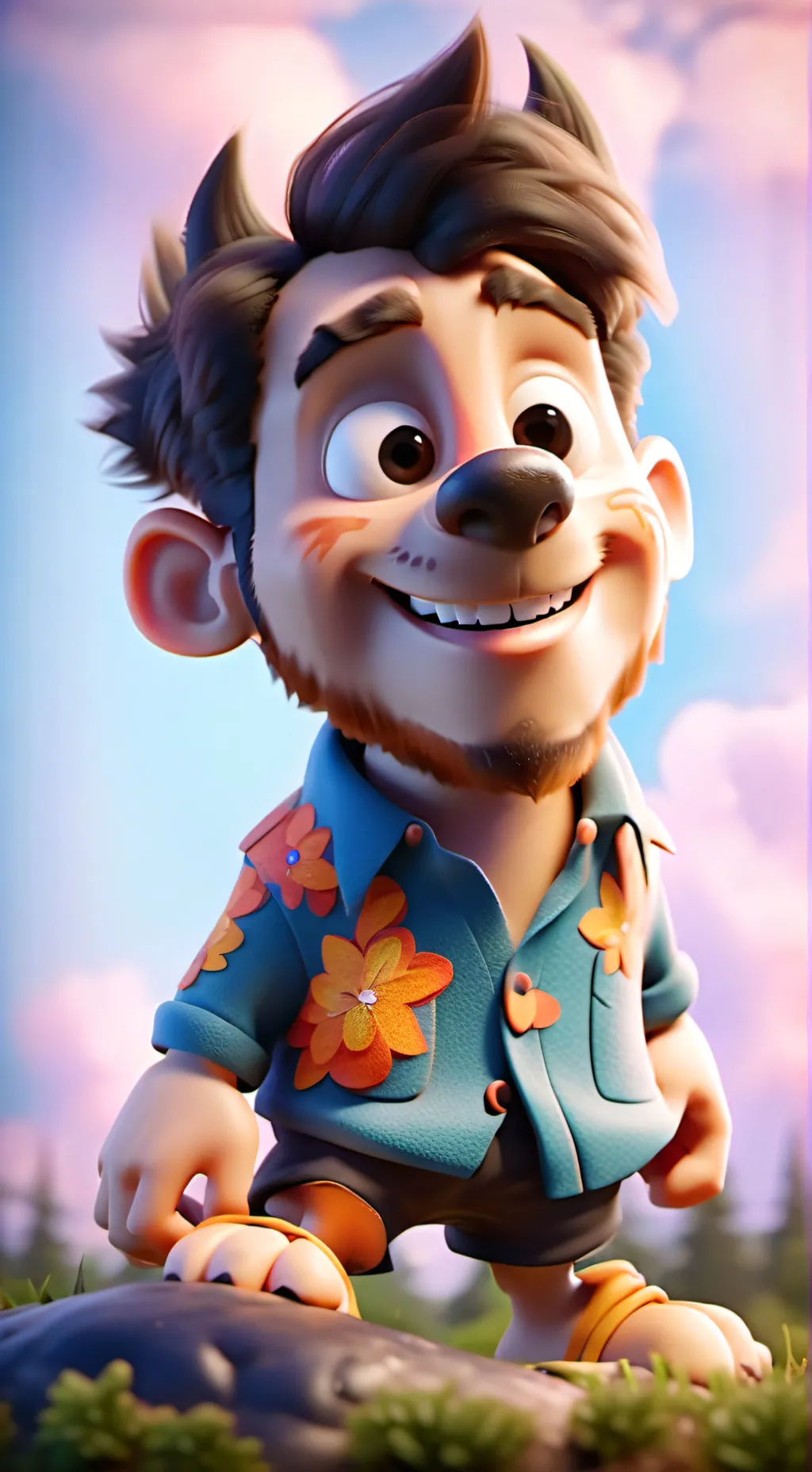 ai character: furry background