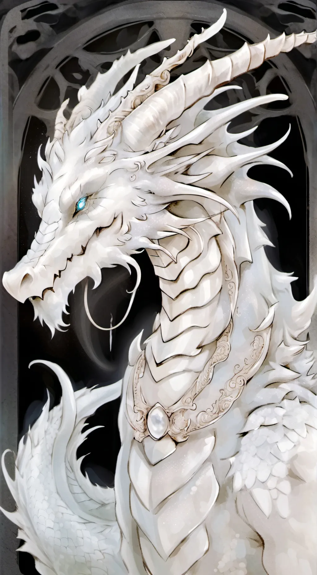 ai character: Japanese dragon background