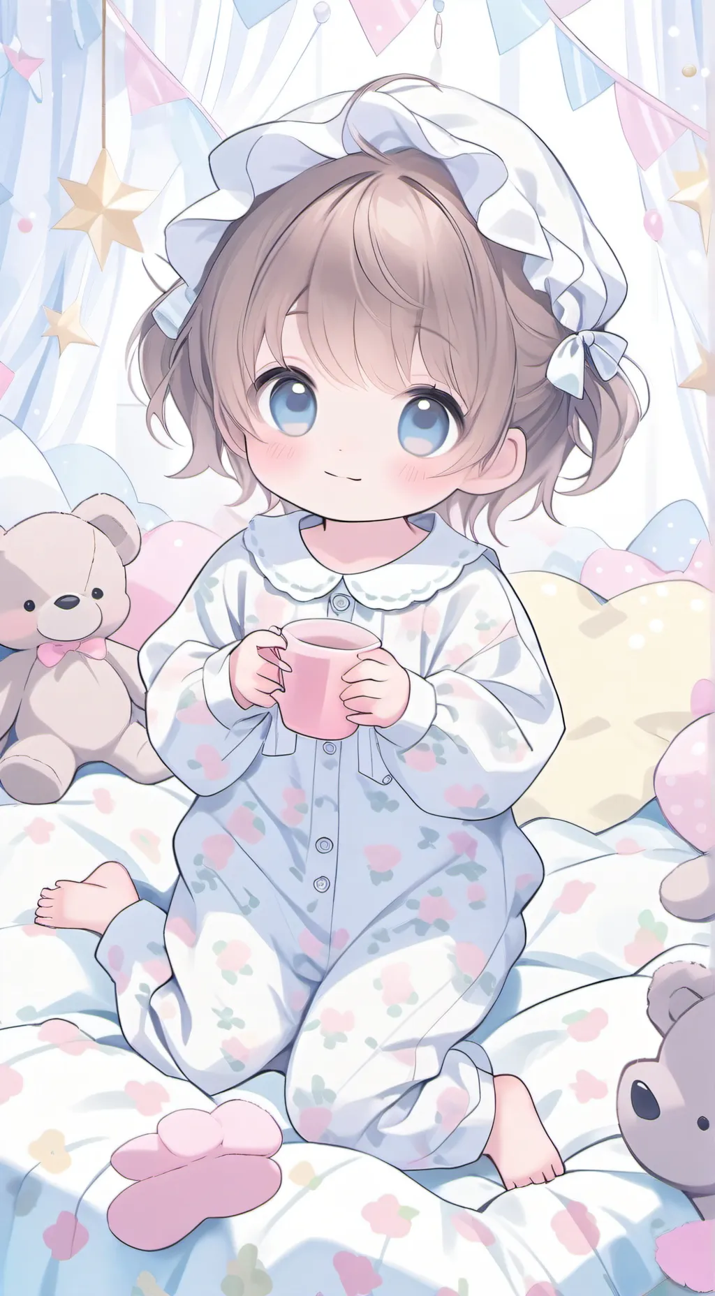 ai character: cotton background