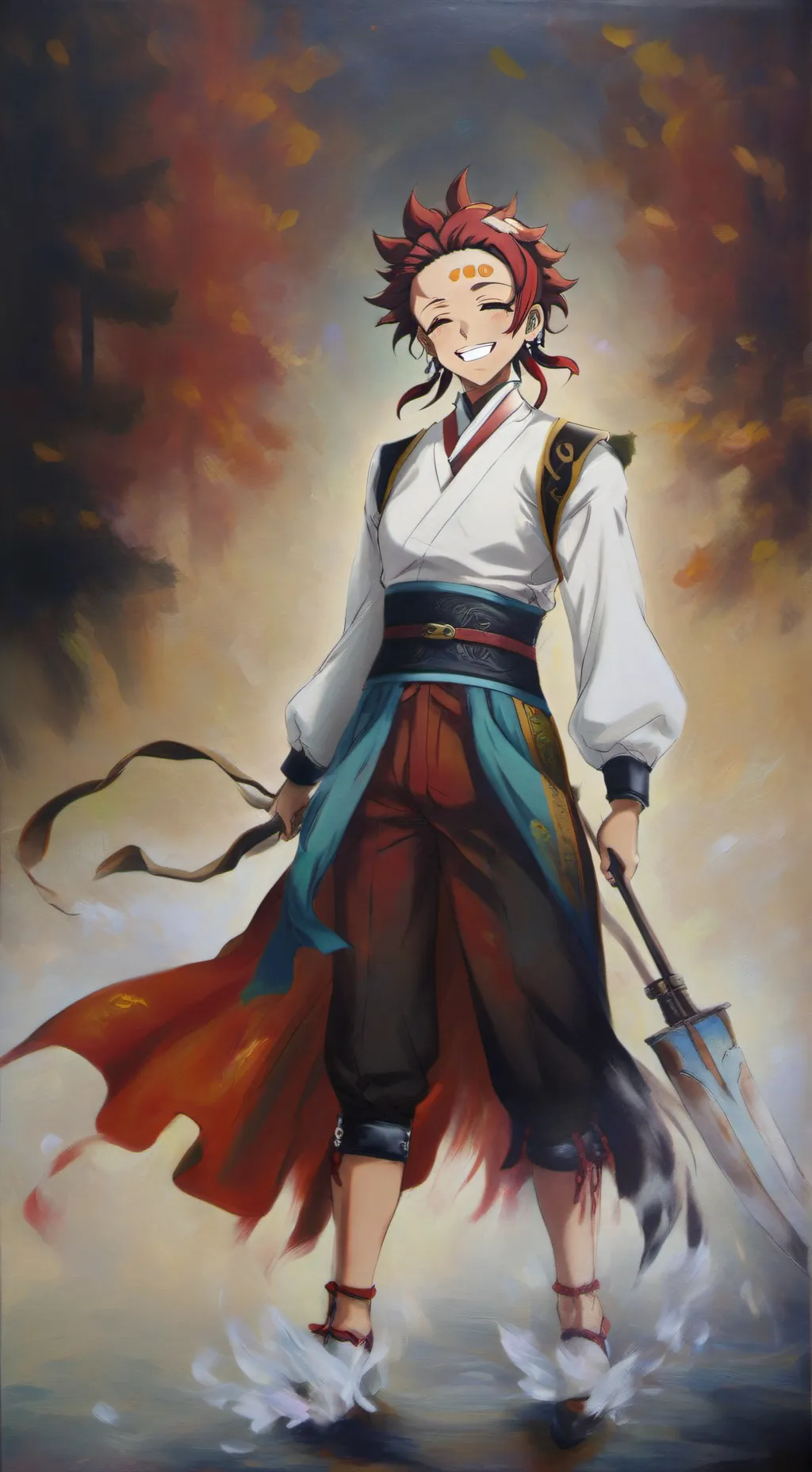 ai character: Tanjiro background
