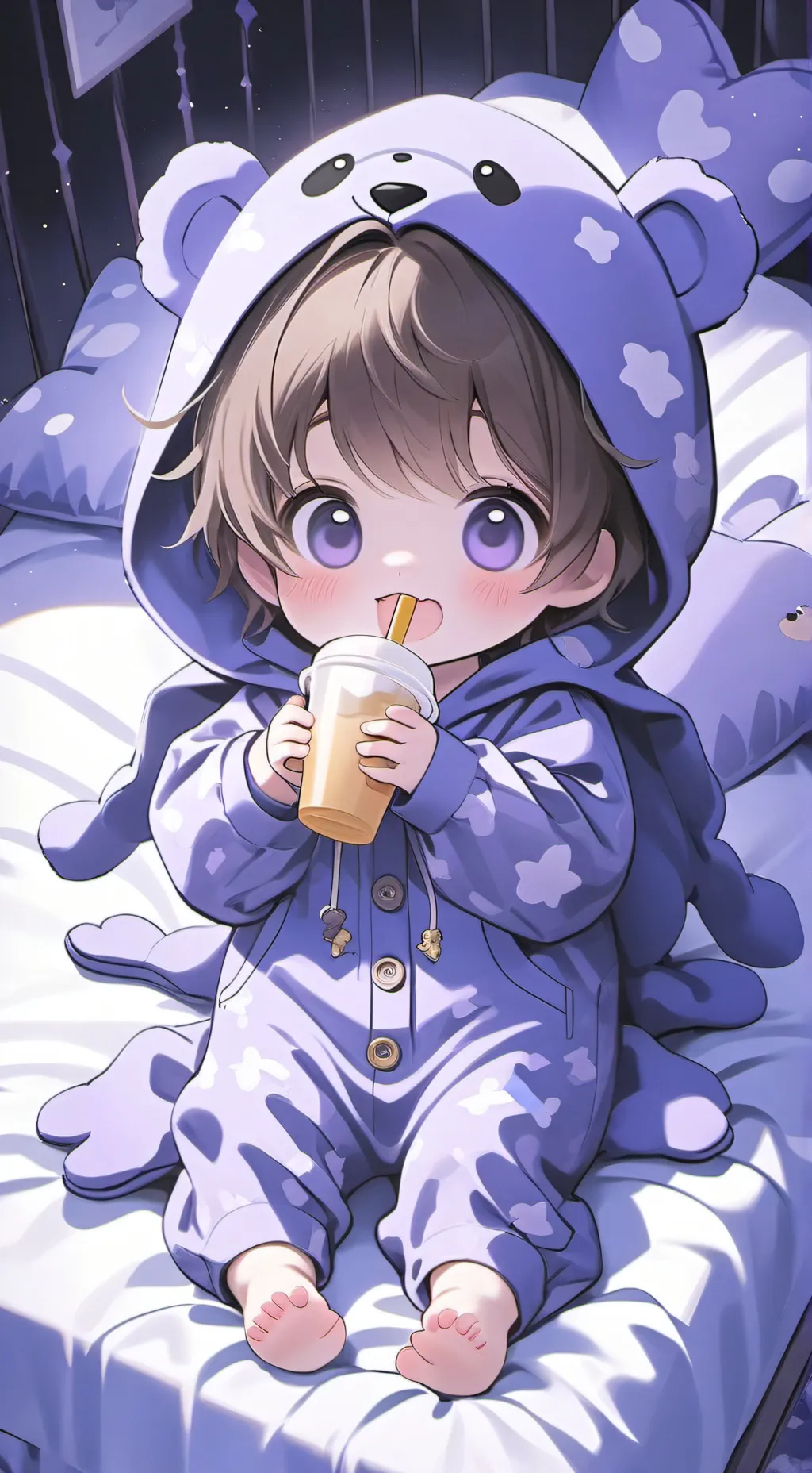 ai character: bubble background