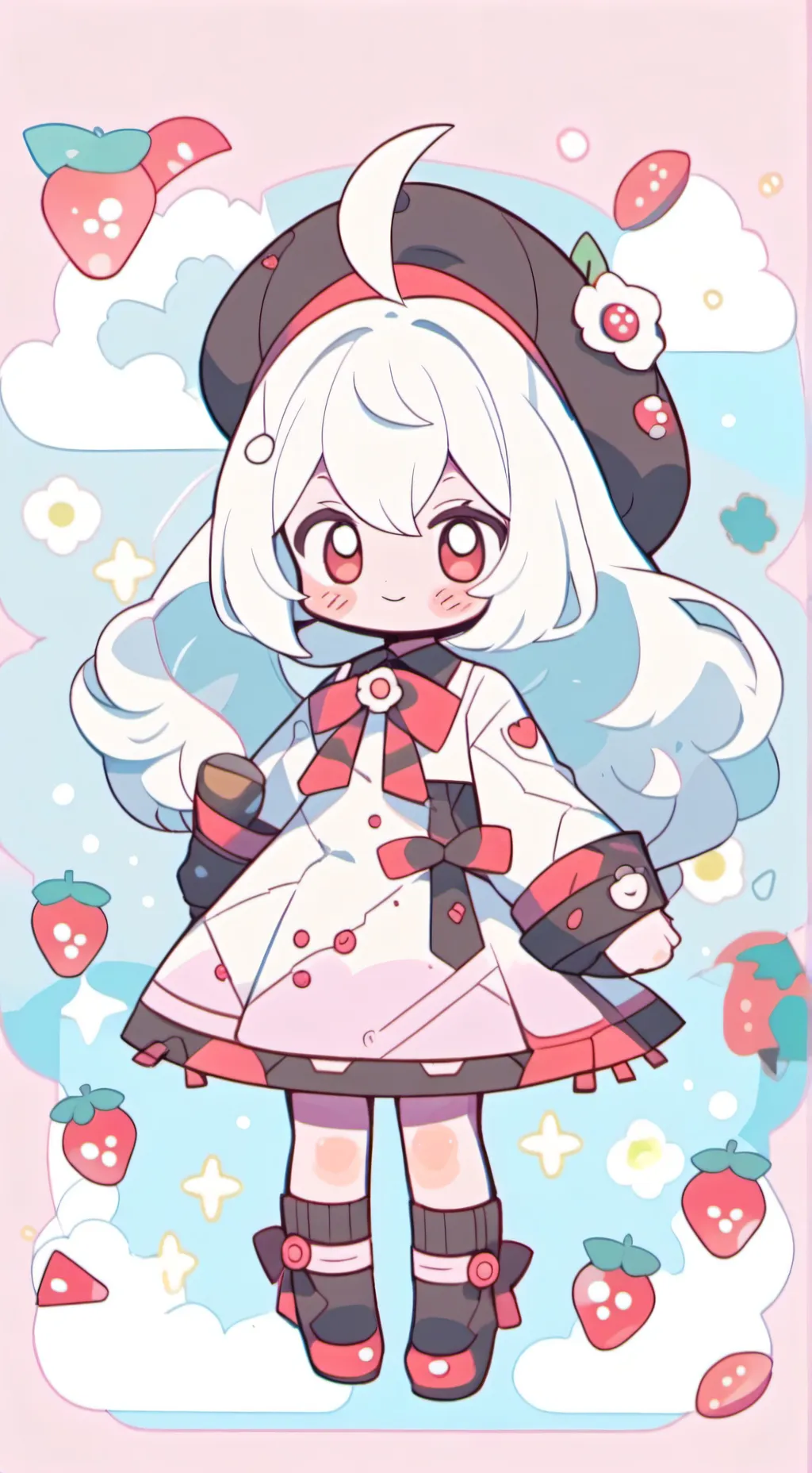 ai character: Candy apple cookie background