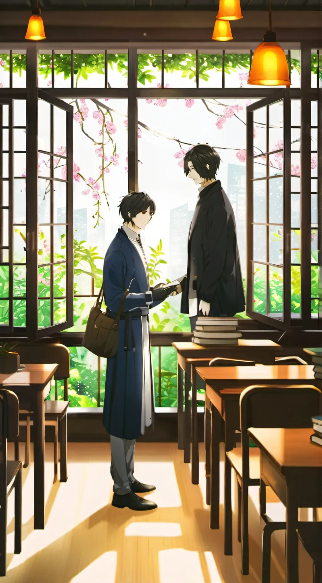 ai character: Sprunki highschool background