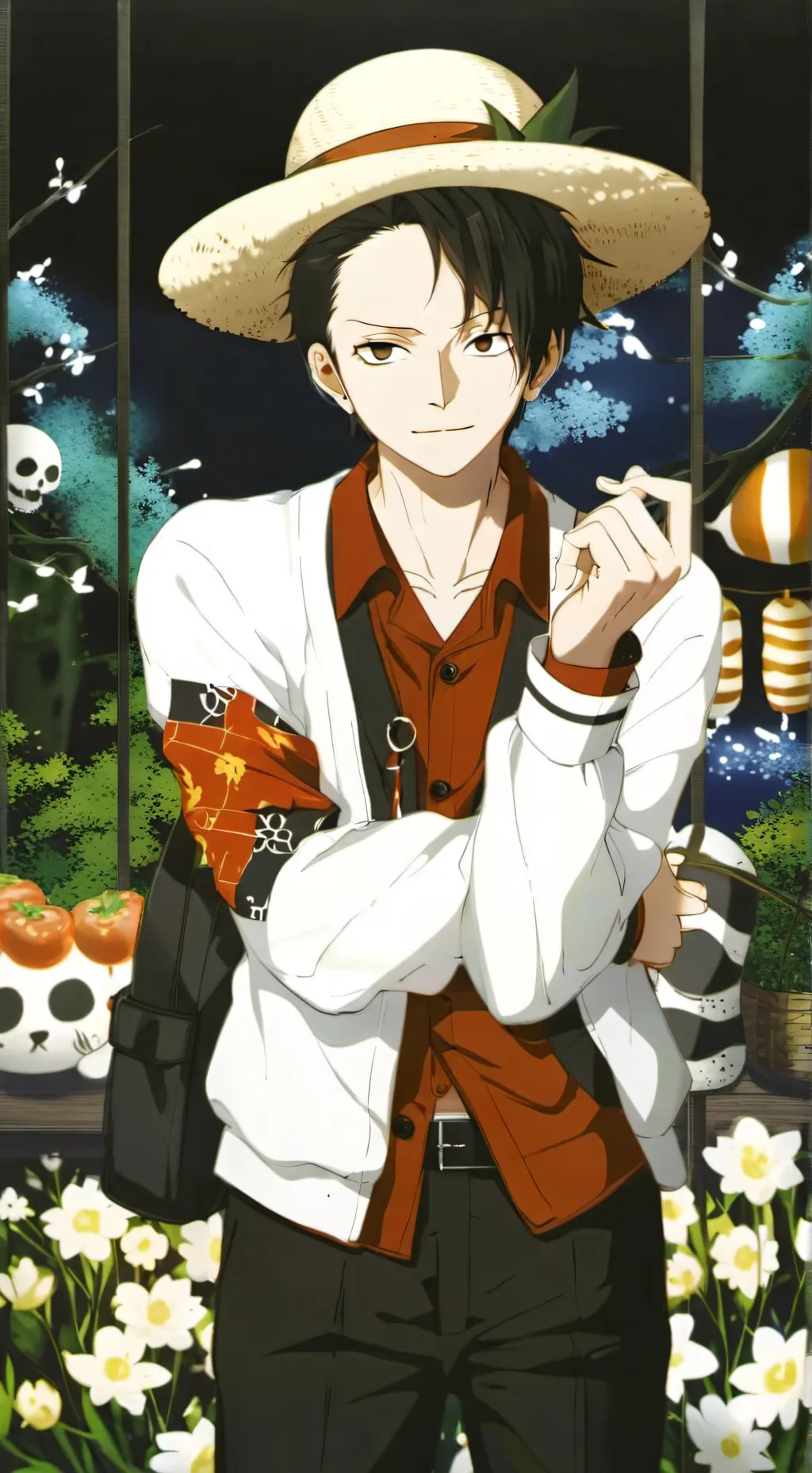 ai character: straw hat member background