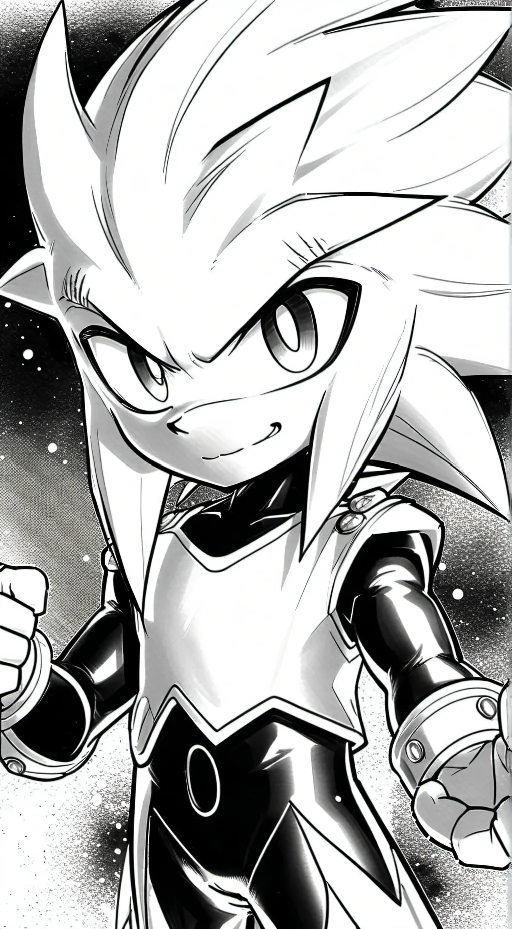 ai character: silver  background