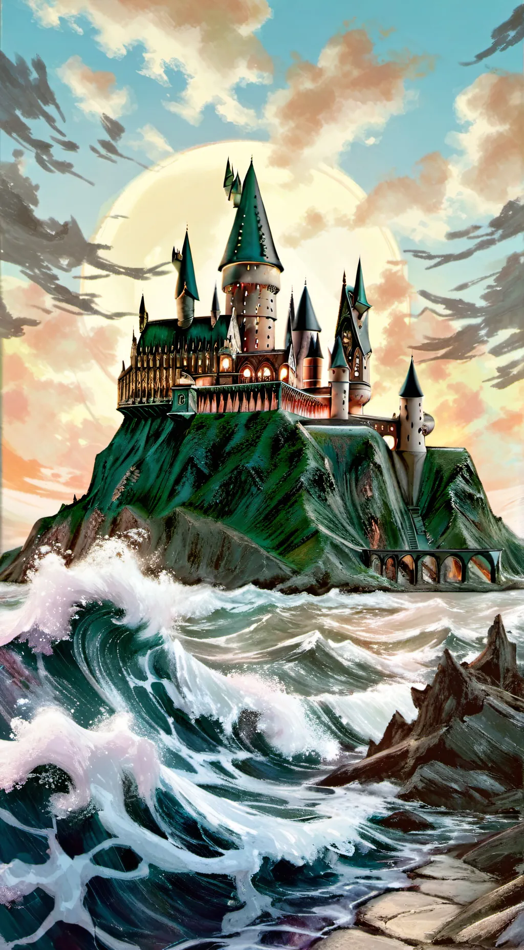 ai character: Hogwarts  background