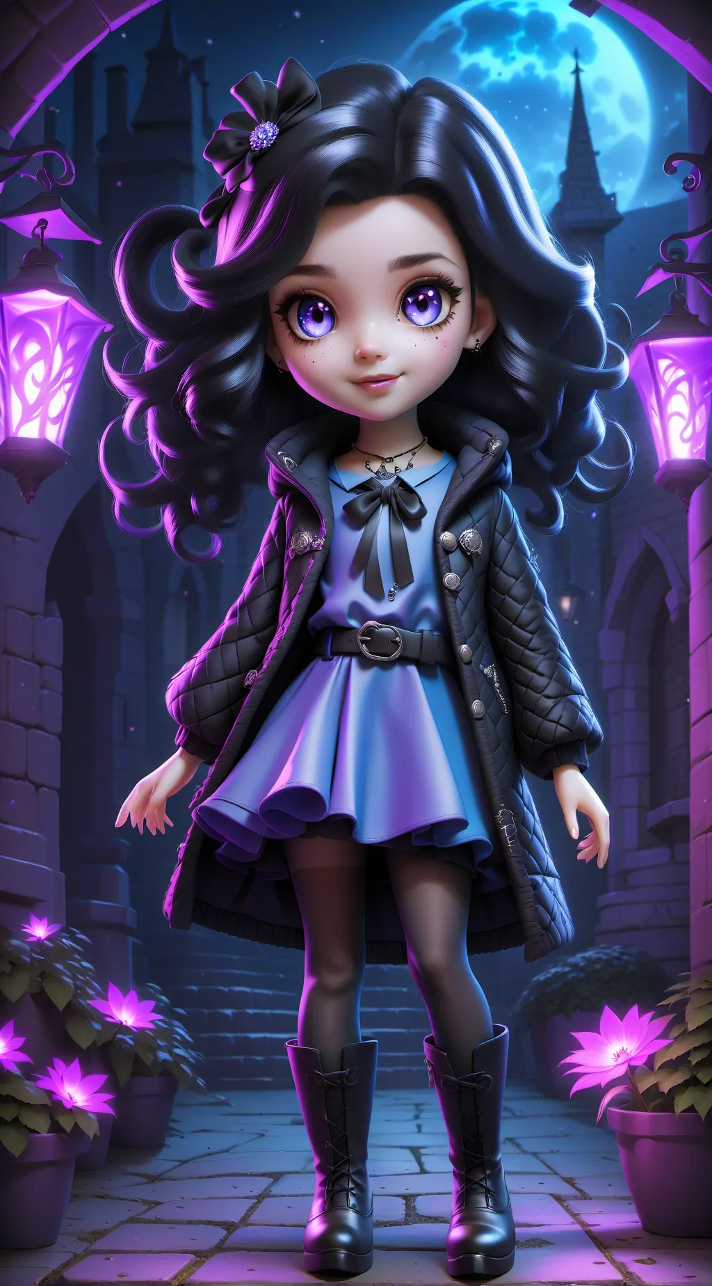 ai character: Angel Gothique  background