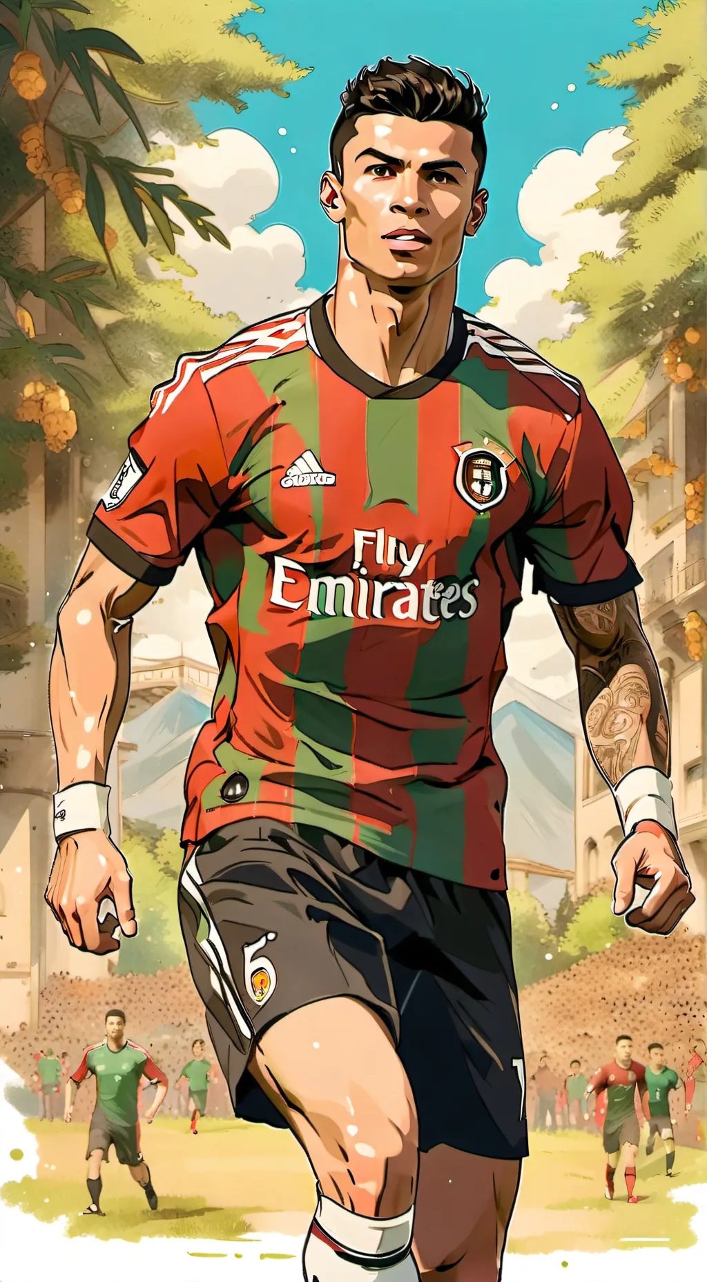 ai character: Cristiano￼￼ background