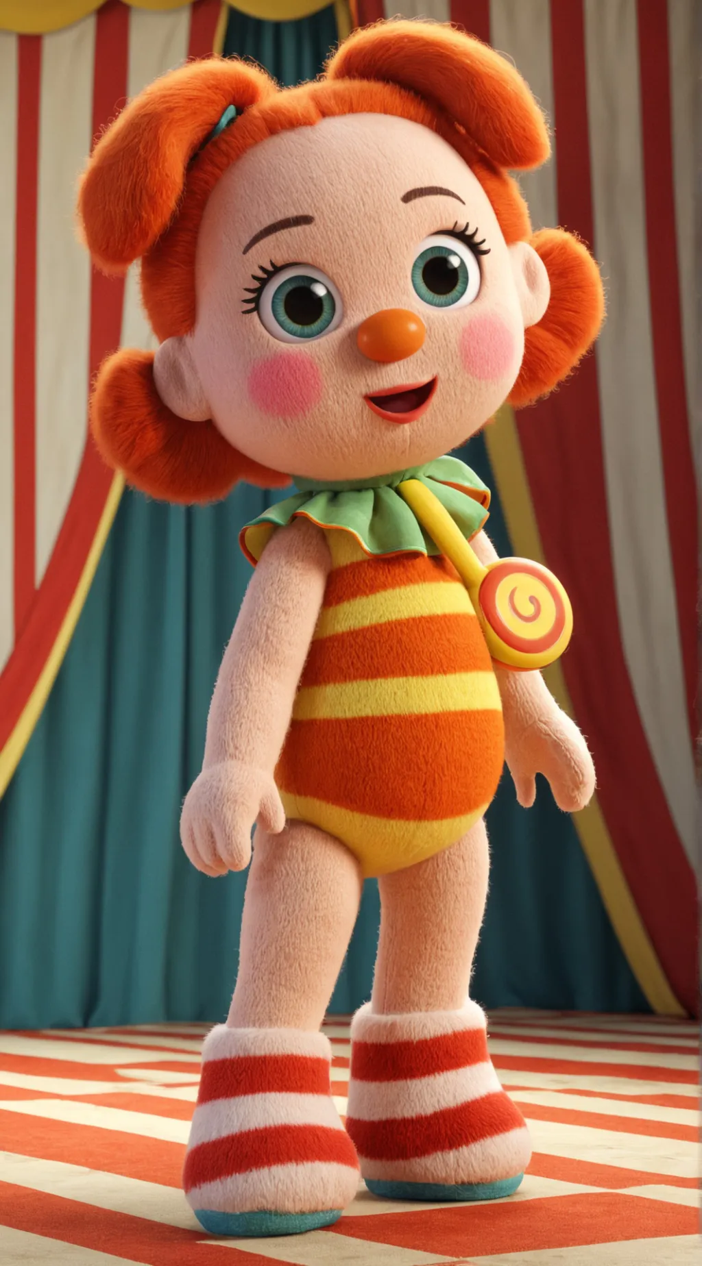 ai character: plushie baby background