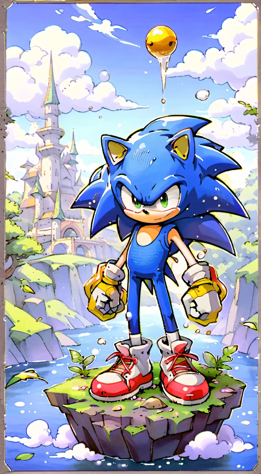 ai character: sonic welt background