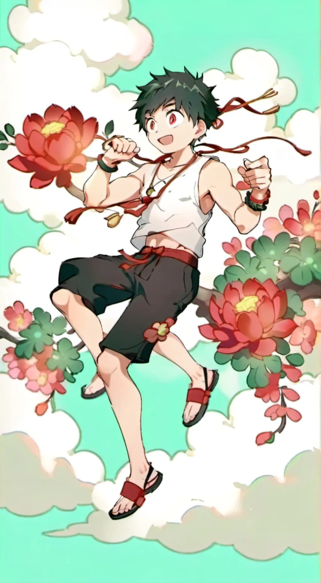 ai character: Deku x Bakugo  background