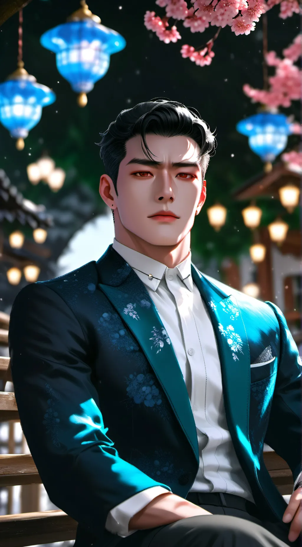 ai character: ASH STEP FATHER background