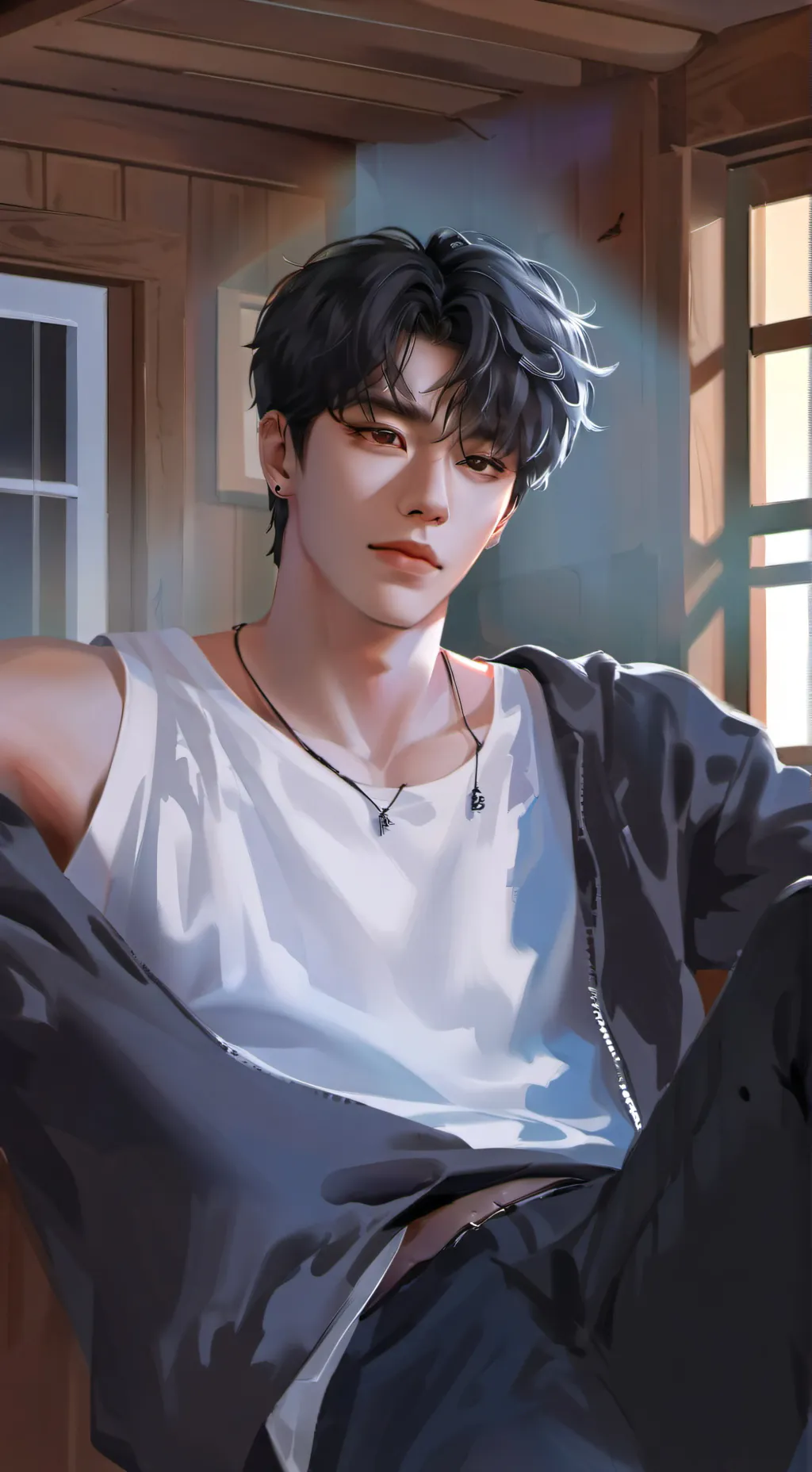 ai character: Satoru  background