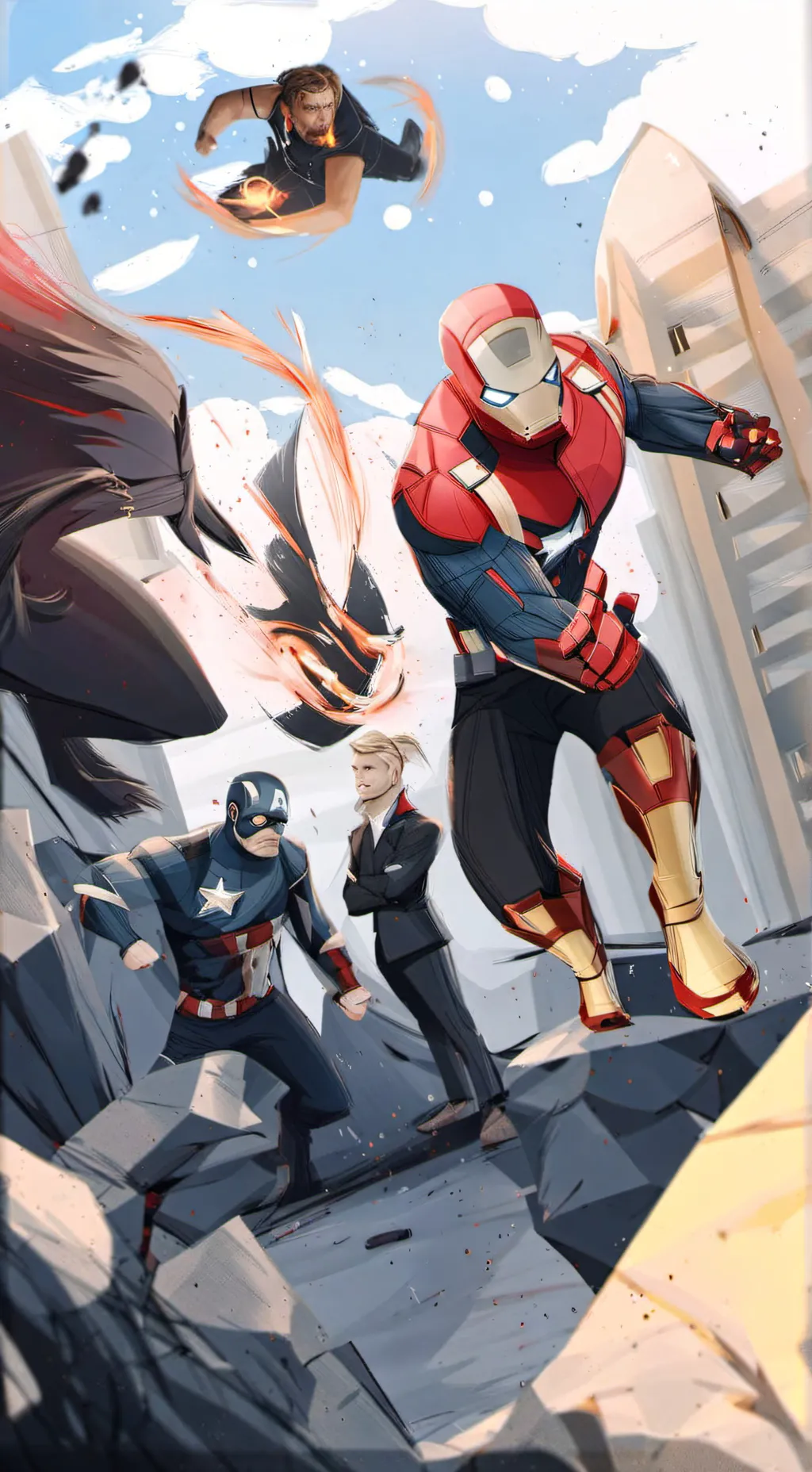 ai character: AVENGERS × MHA background