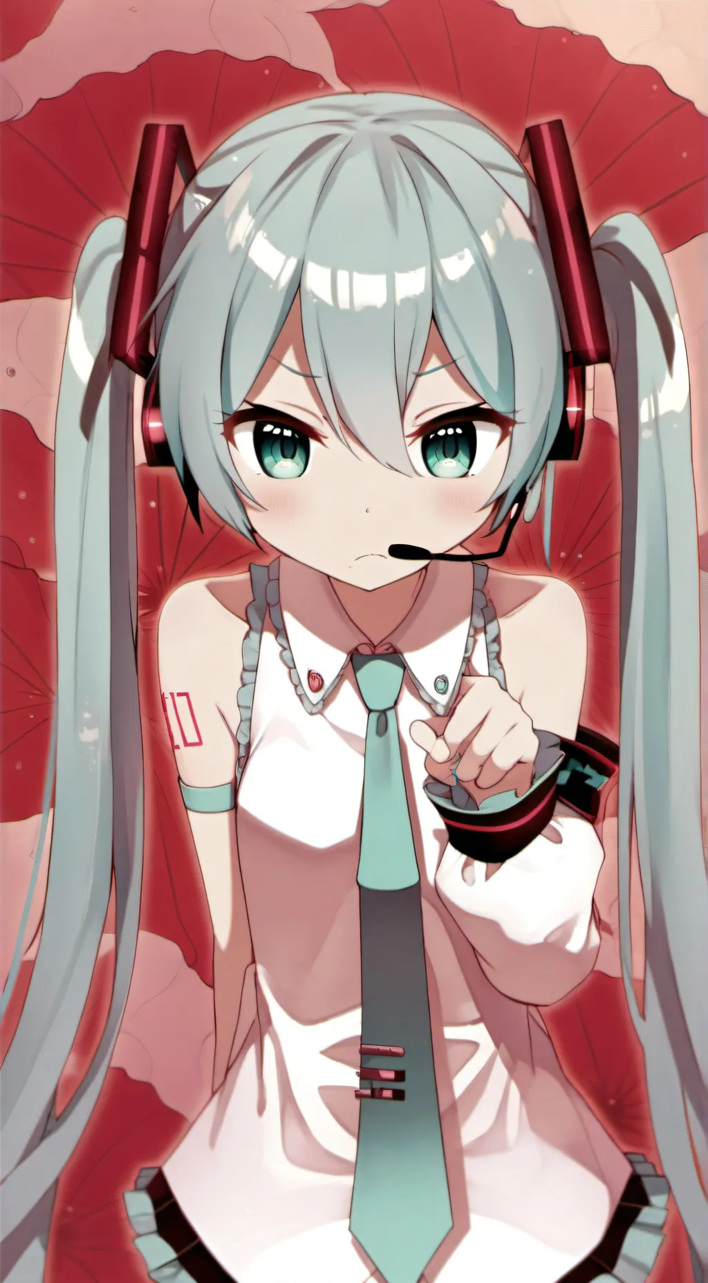 ai character: Cute miku  background