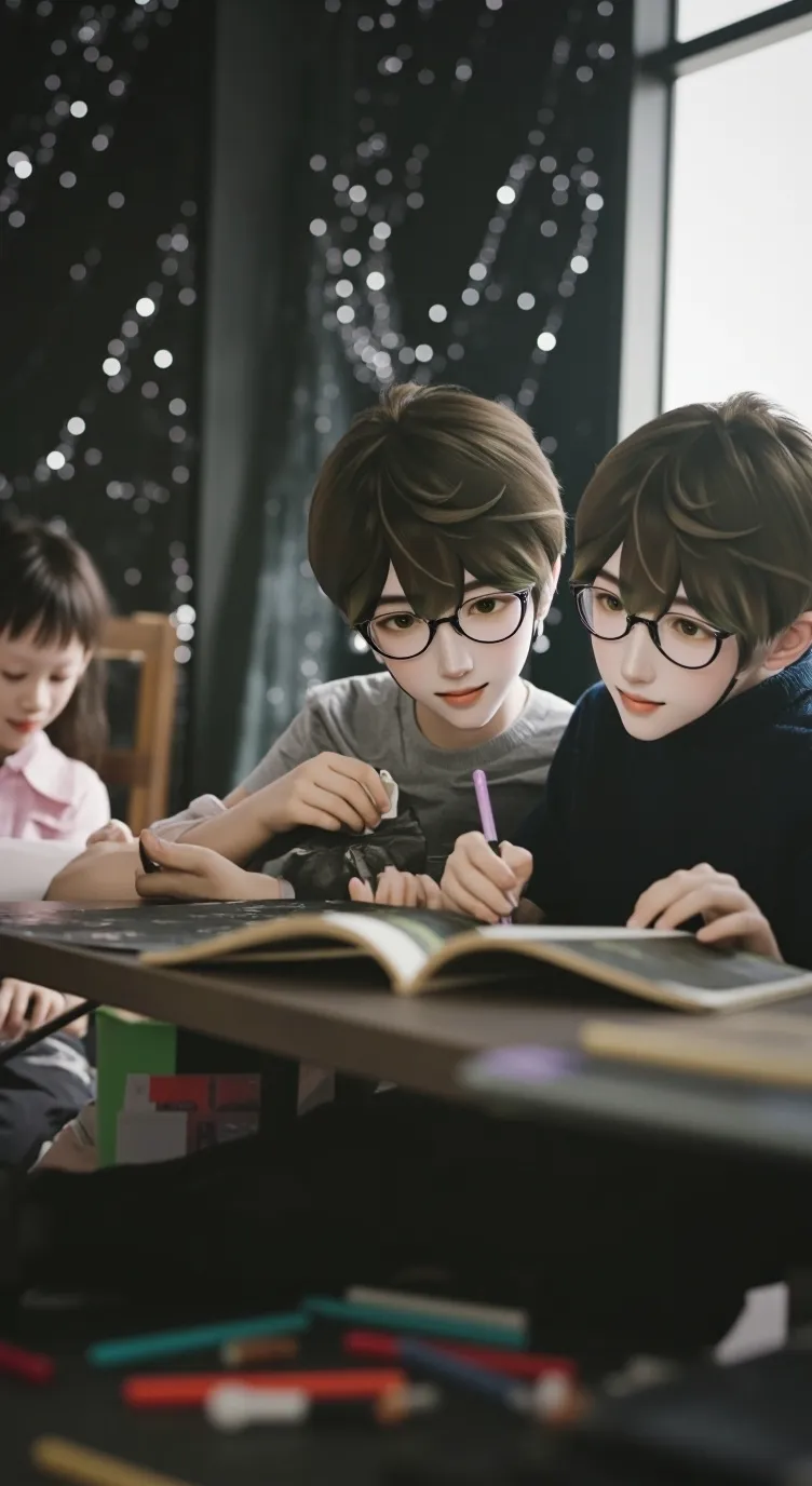 ai character: your four kids 💖 background