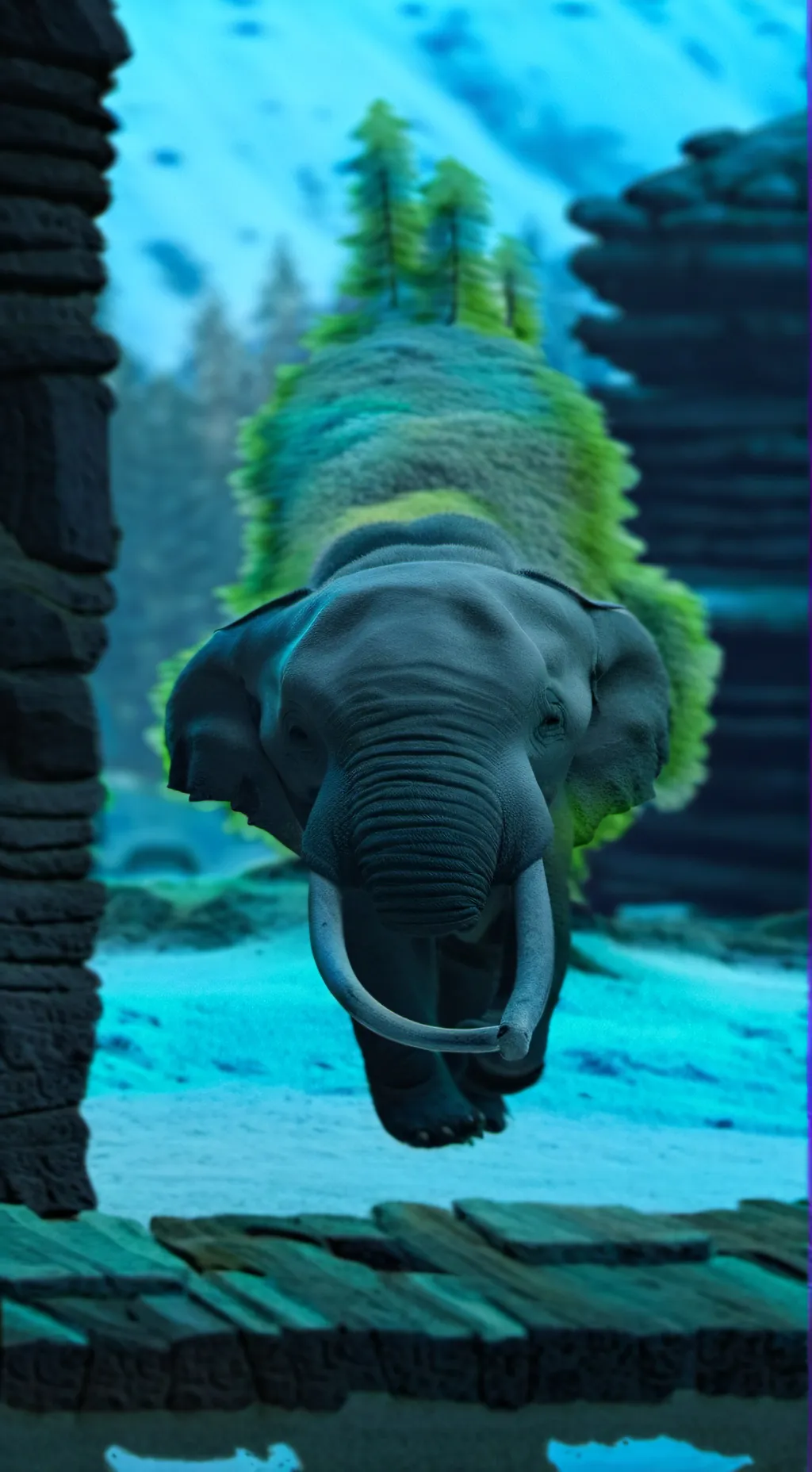 ai character: злой слон  background