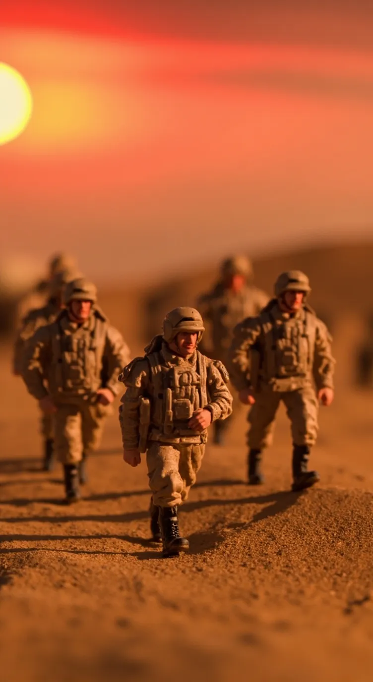 ai character: toy soldiers  background