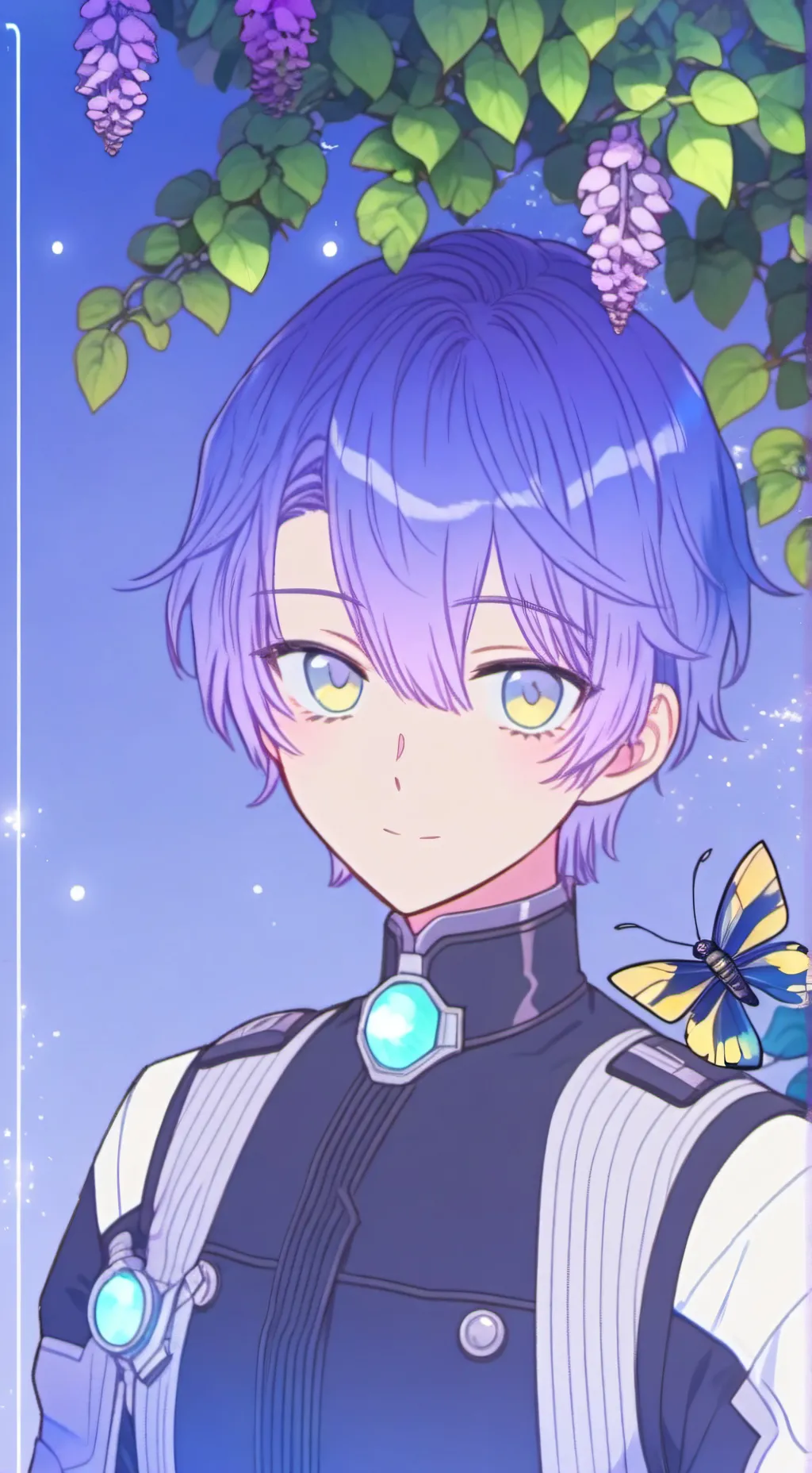 ai character: Emerald background