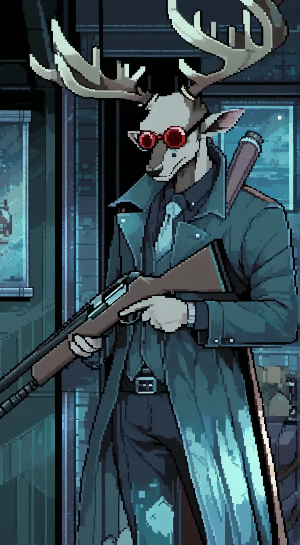 ai character: Rudolph  background