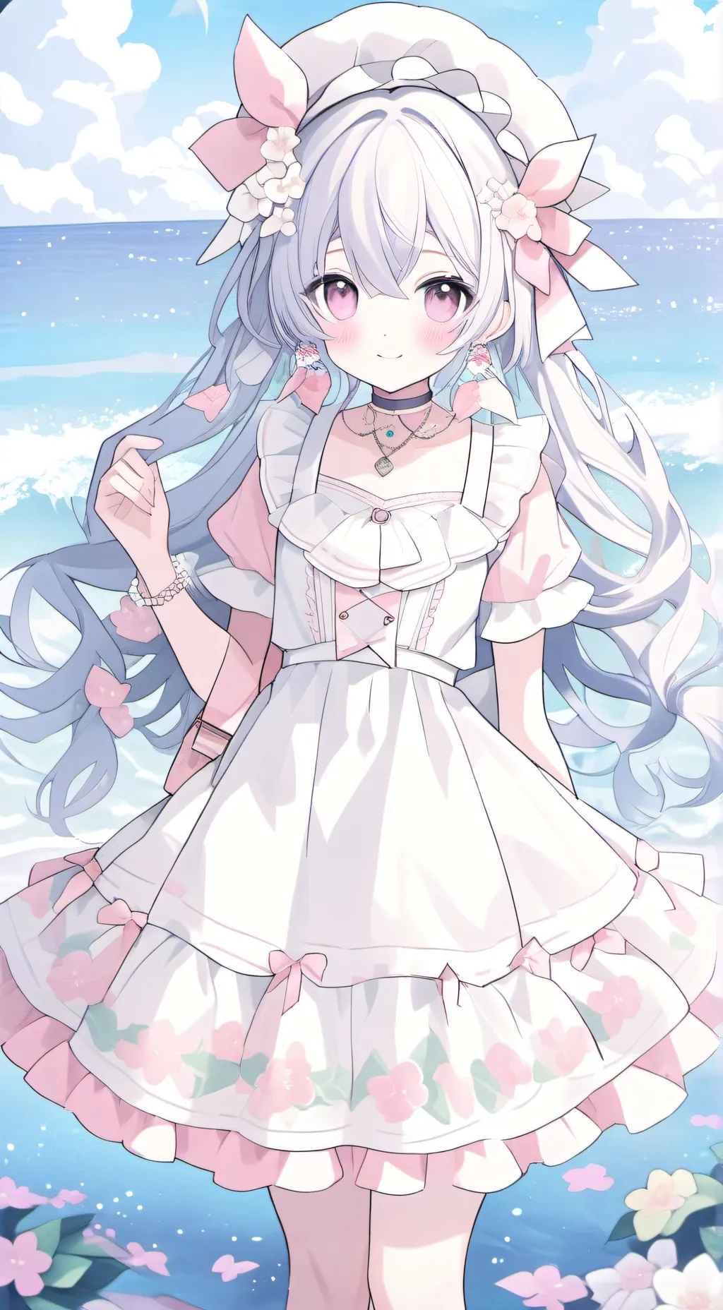 ai character: ribbon background