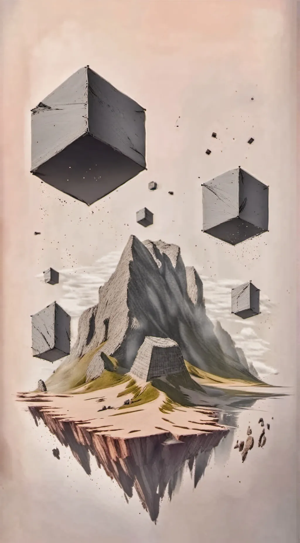 ai character: Cube world background