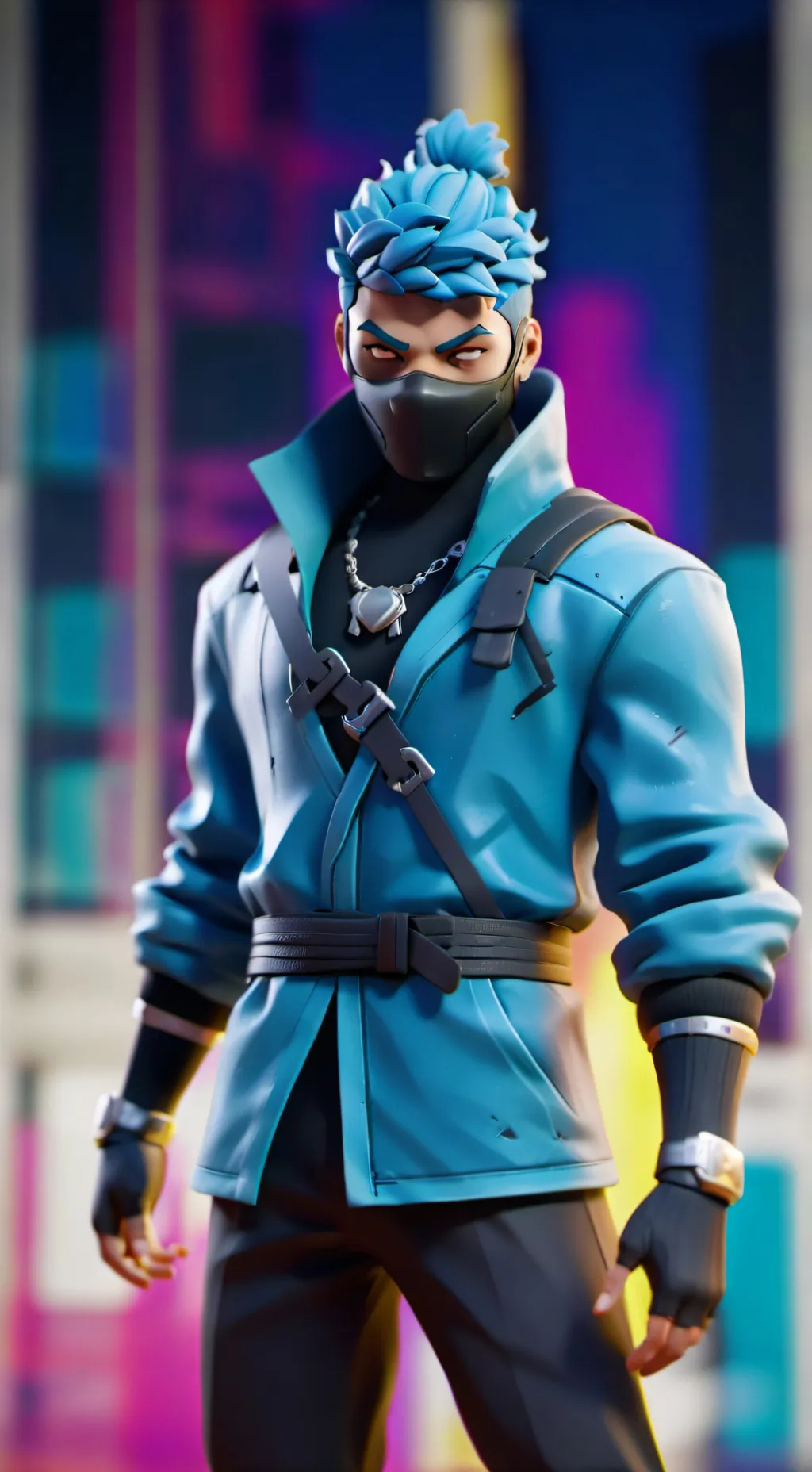 ai character: ninja  from fortni background