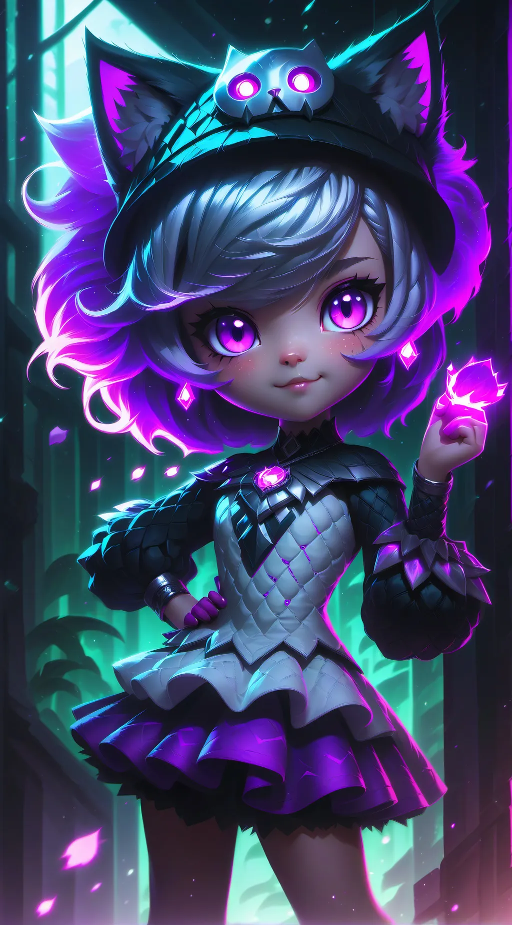 ai character: digital circus background