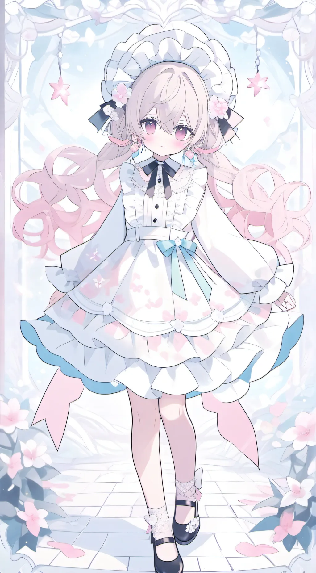 ai character: strawberry cookie background
