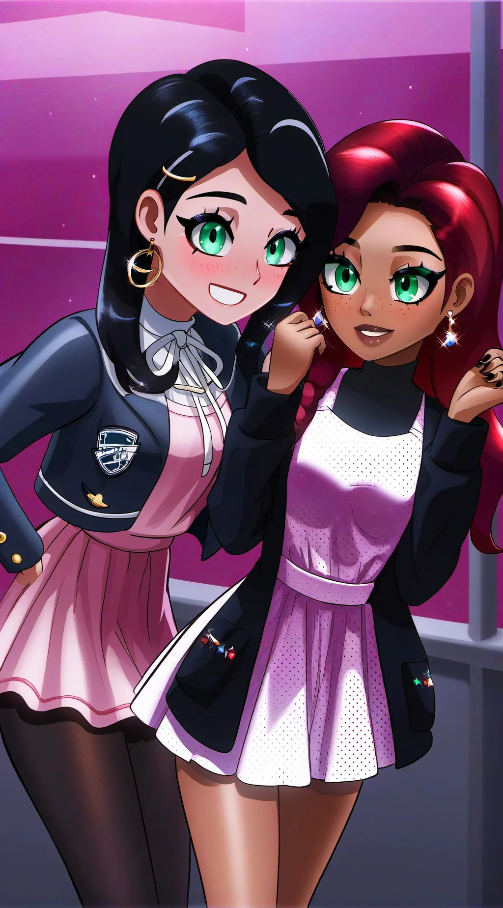 ai character: Isabella and Lilly background