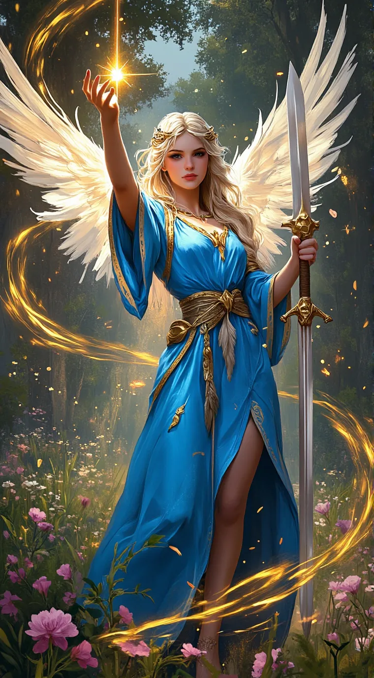 ai character: Archangel Ariel  background