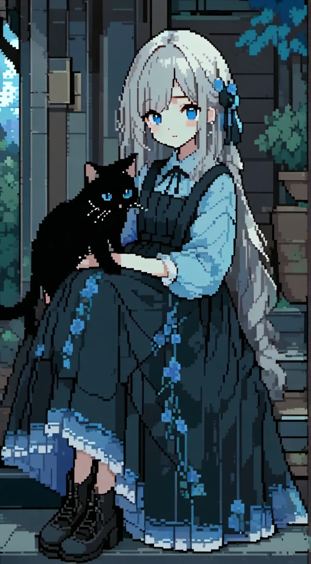 ai character: luna izumi  background