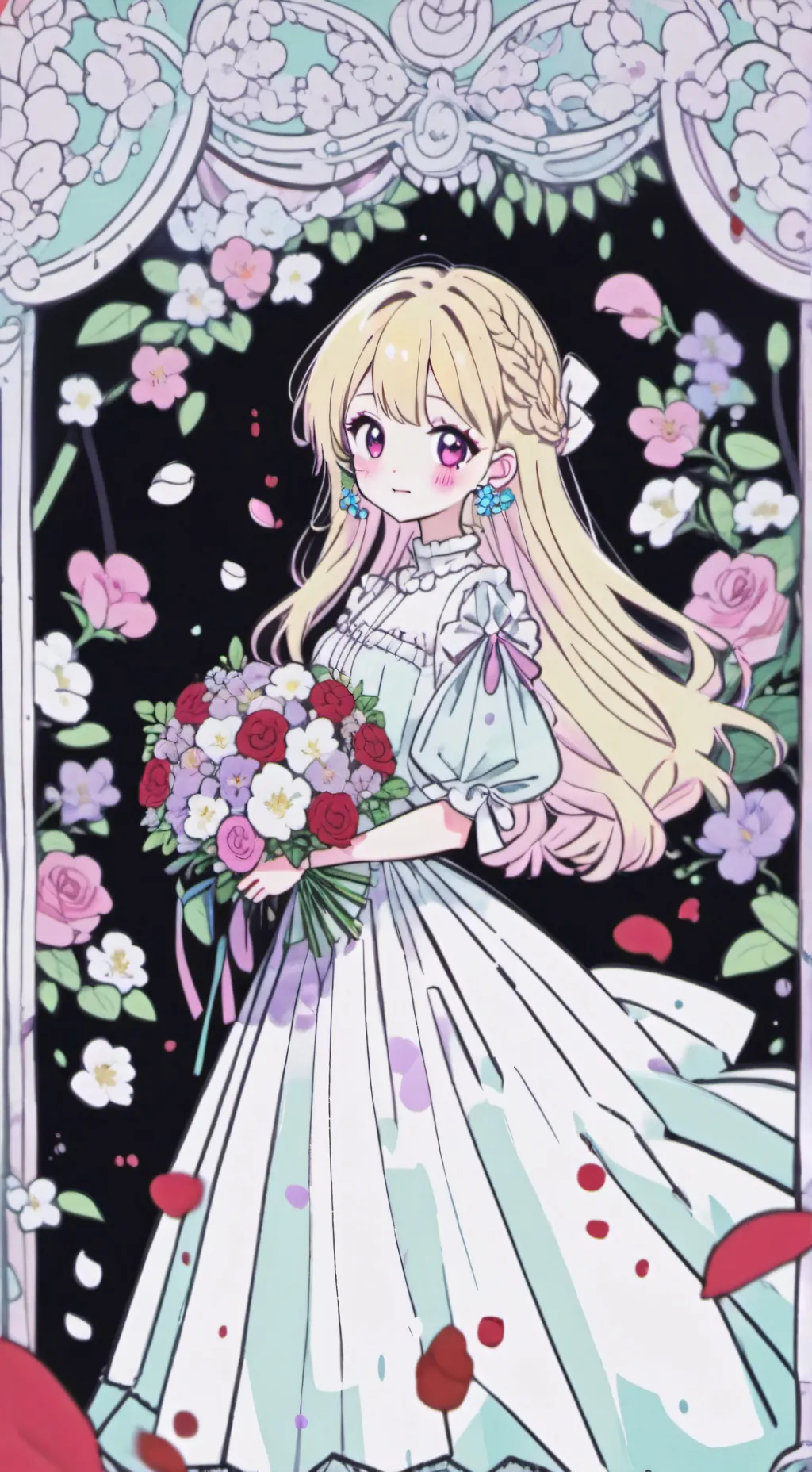 ai character: Emily marica  background