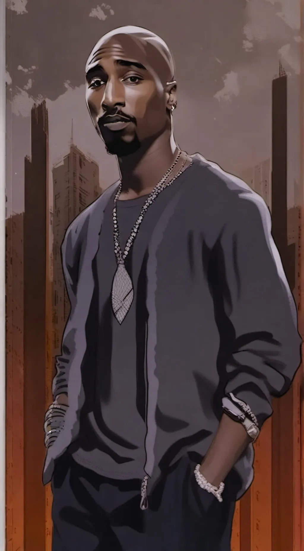 ai character: Tupac  background